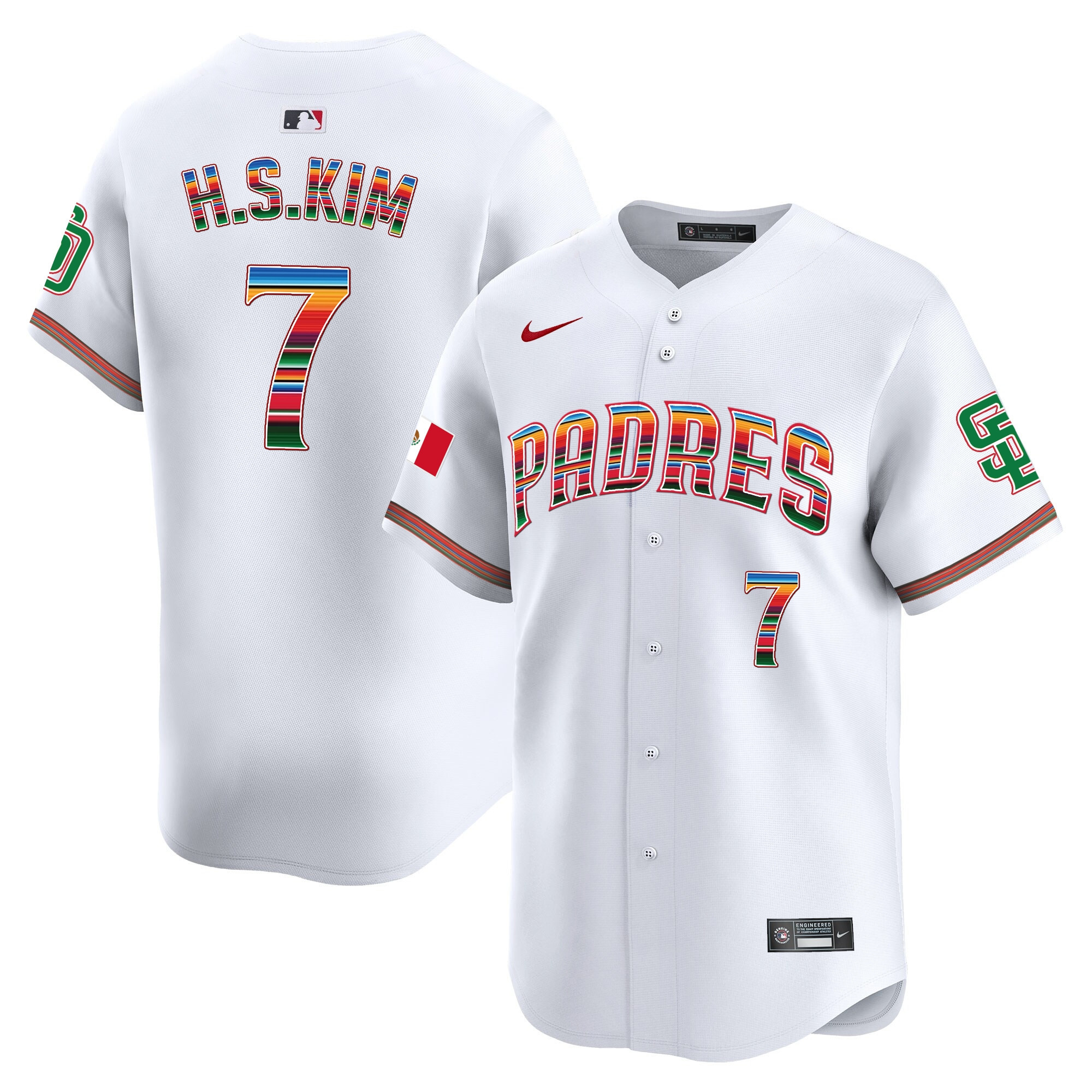 Men's San Diego Padres Mexico Premier Limited Jersey - All Stitched - Image 5