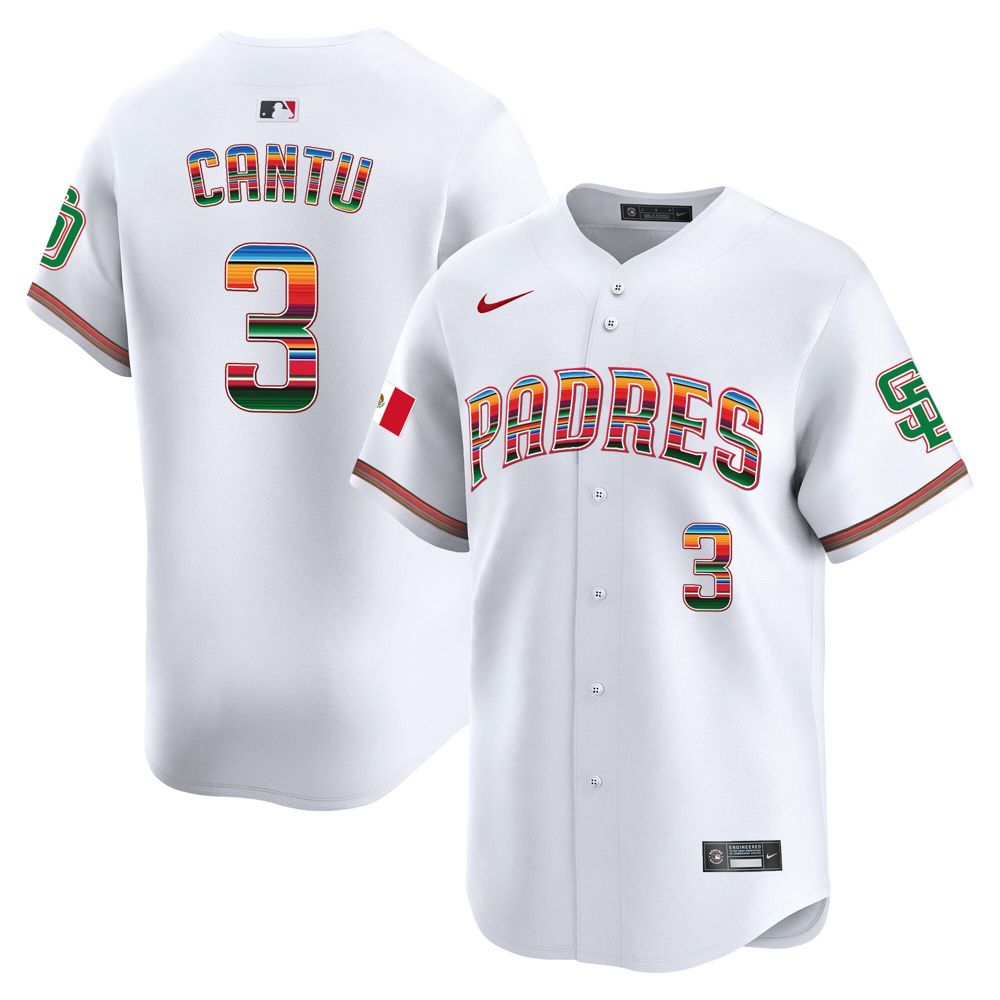 Men's San Diego Padres Mexico Premier Limited Jersey - All Stitched - Image 7