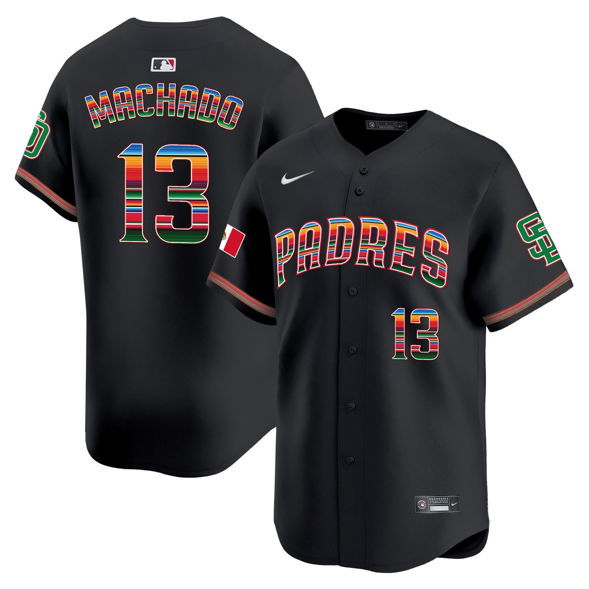 Men's San Diego Padres Mexico Premier Limited Jersey - All Stitched - Image 10