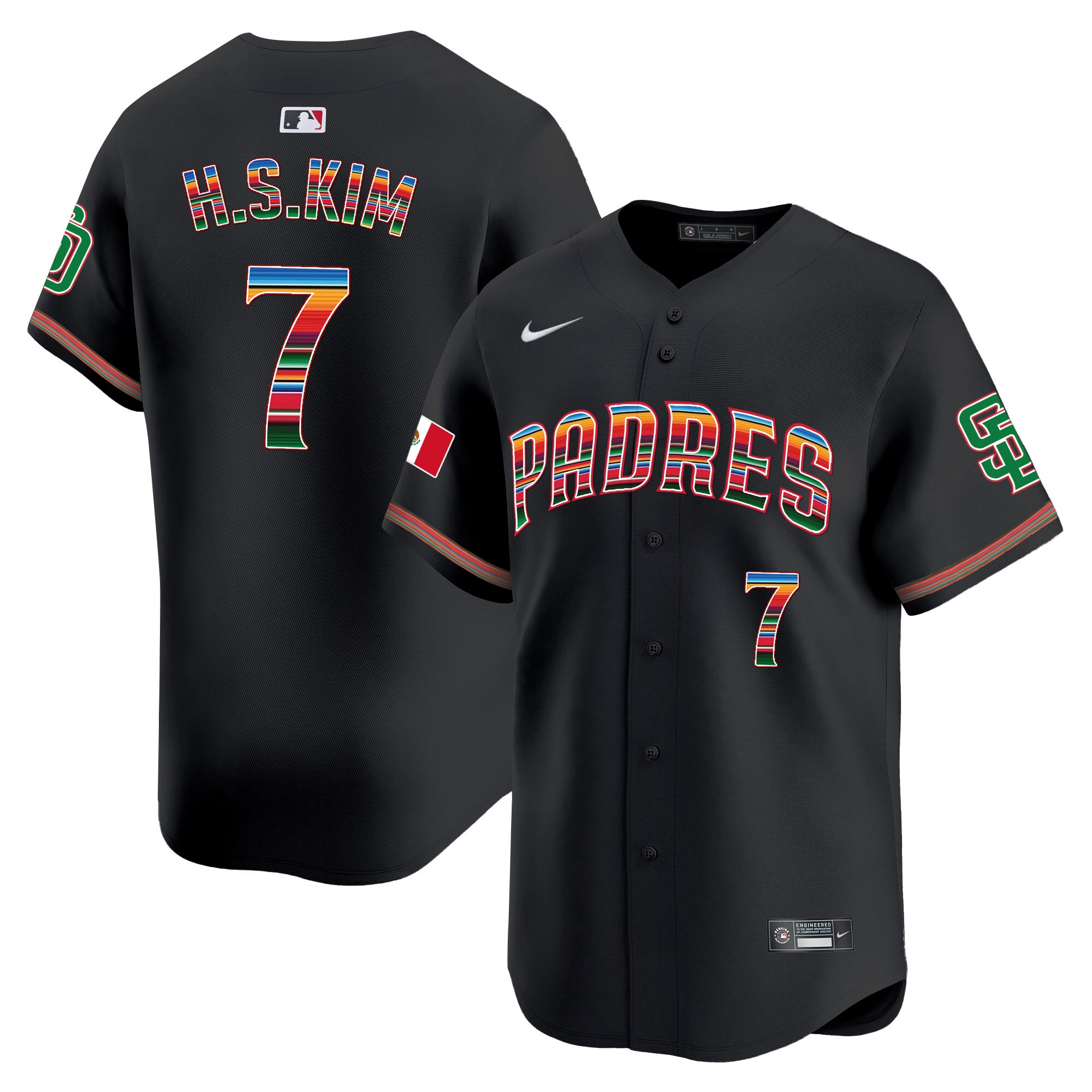 Men's San Diego Padres Mexico Premier Limited Jersey - All Stitched - Image 13