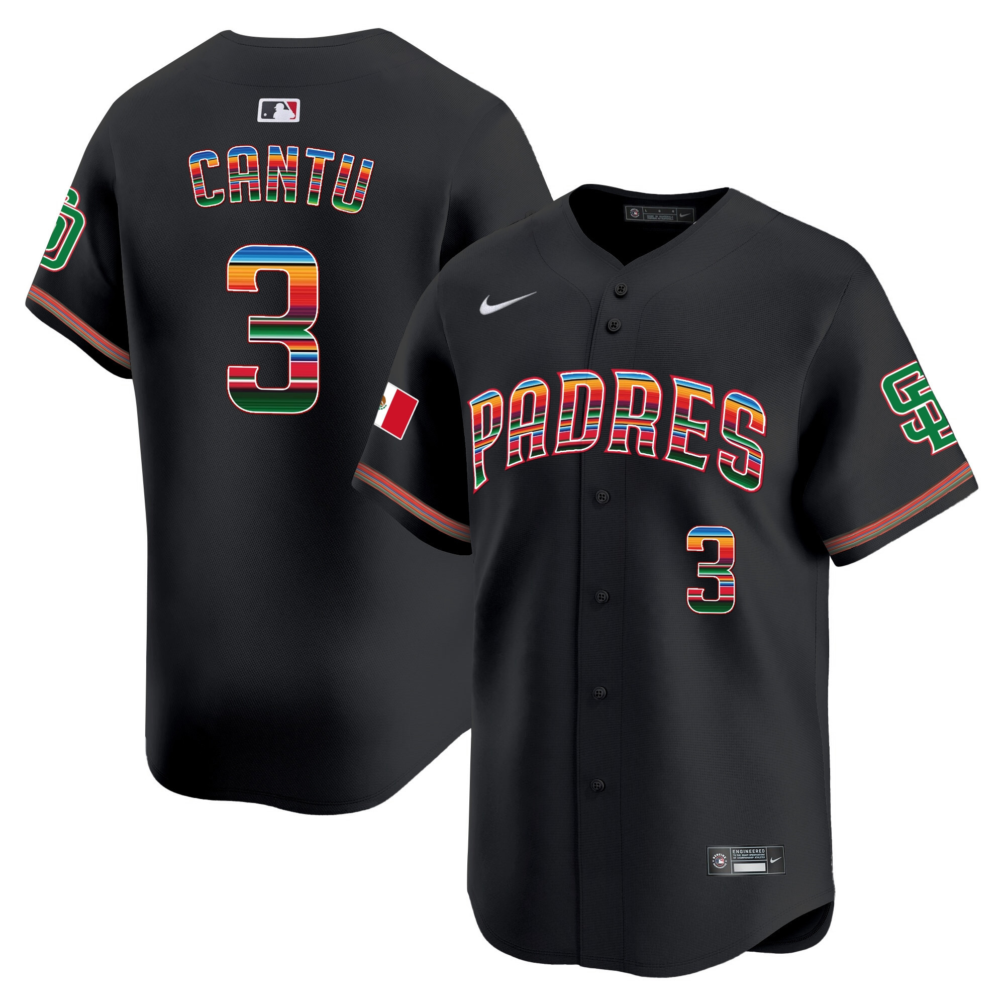 Men's San Diego Padres Mexico Premier Limited Jersey - All Stitched - Image 15