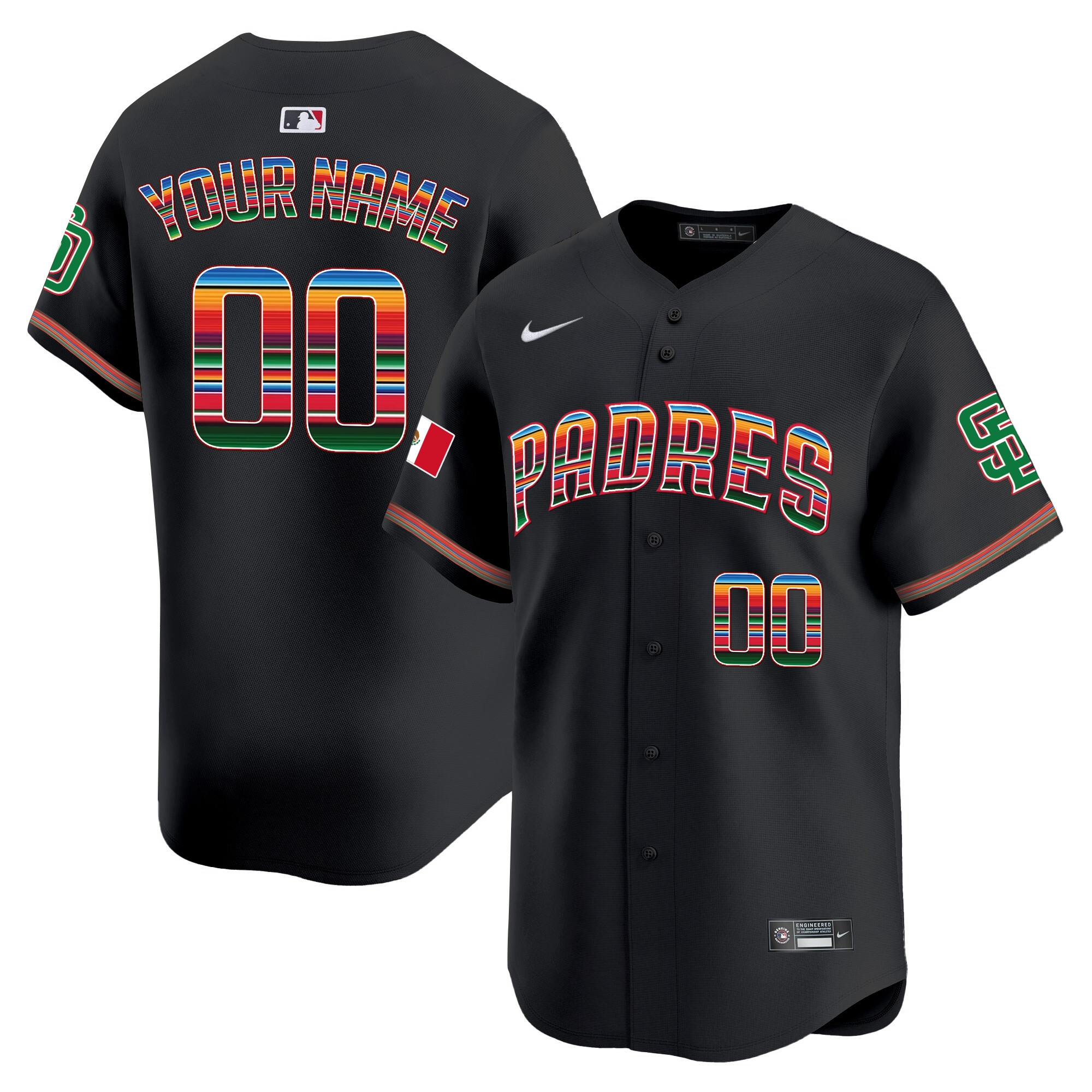 San Diego Padres Mexico Premier Limited Custom Jersey - All Stitched - Image 2