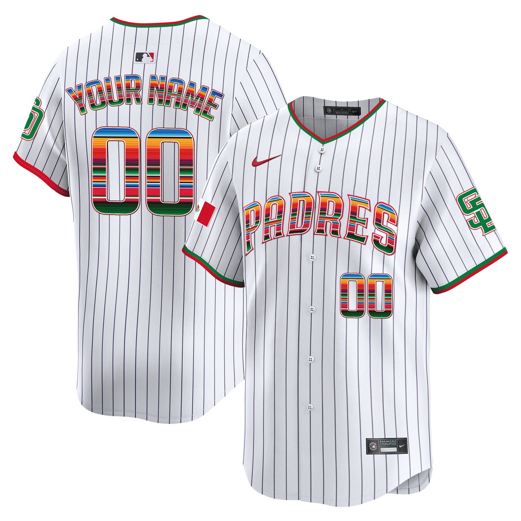 San Diego Padres Mexico Premier Limited Custom Jersey - All Stitched - Image 3