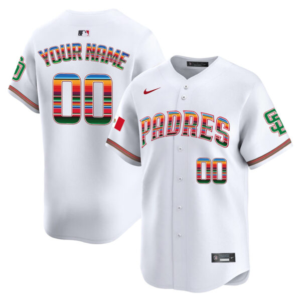 San Diego Padres Mexico Premier Limited Custom Jersey - All Stitched