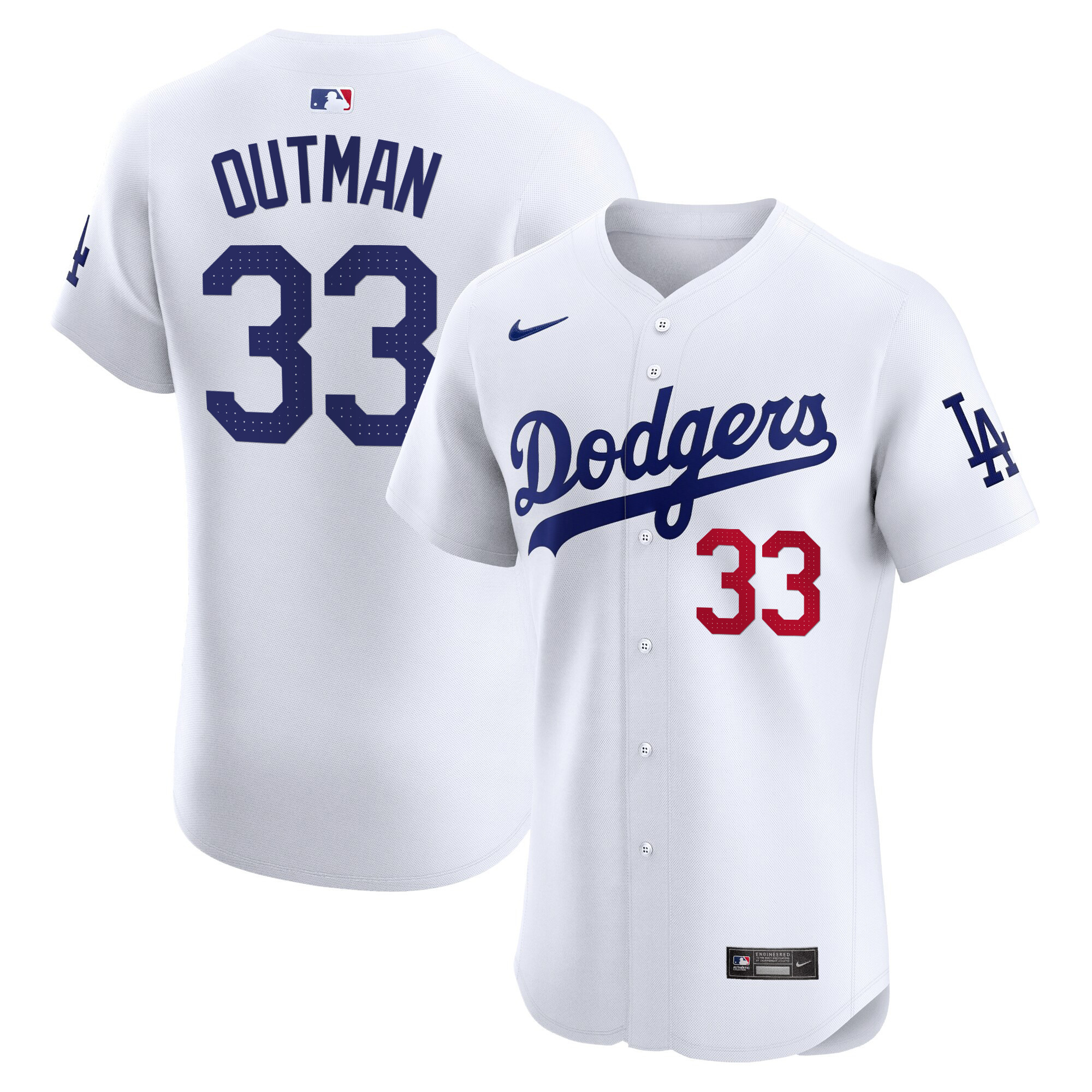 Men's Los Angeles Dodgers Premier Elite Jersey - All Stitched - Image 8