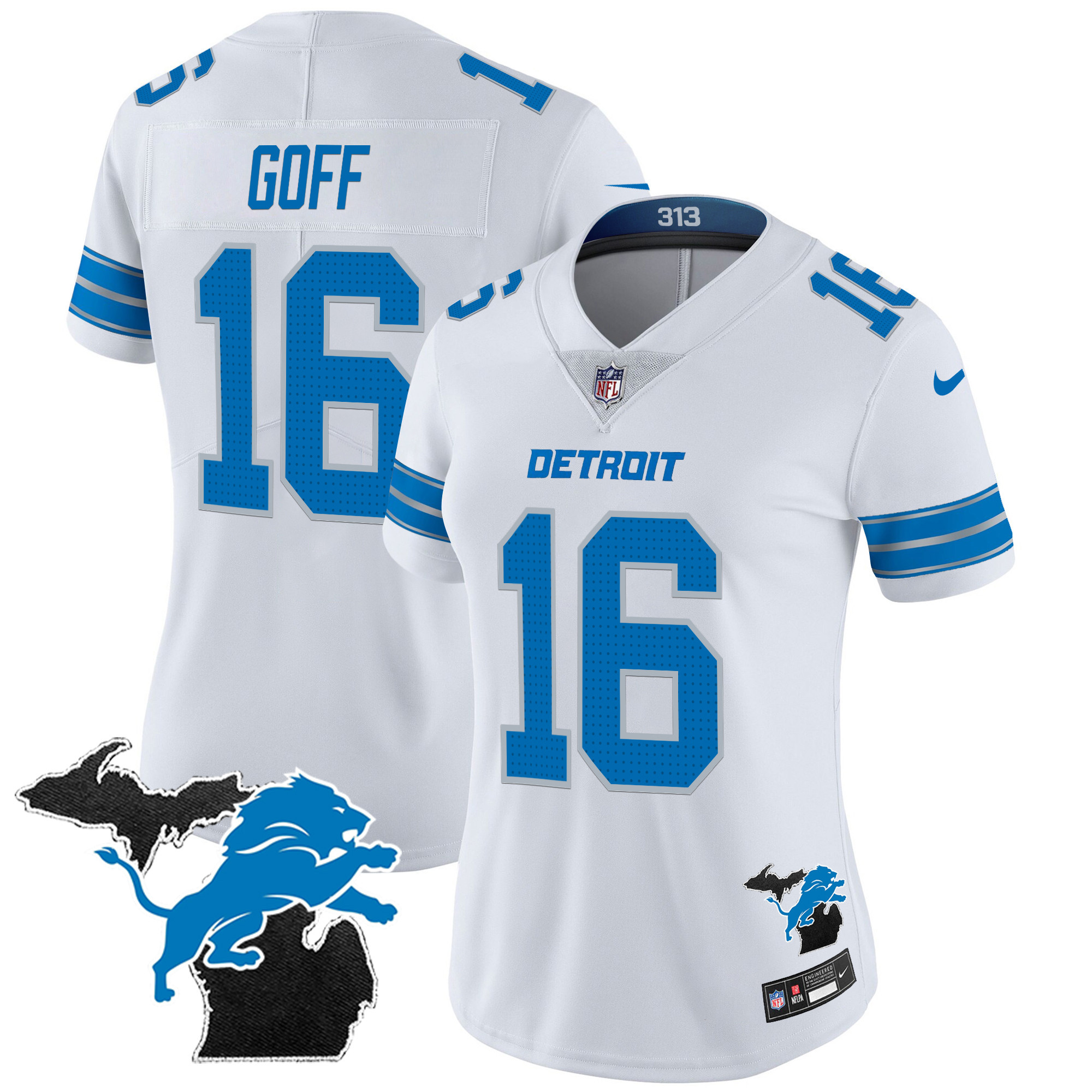 Women's Detroit Lions 2024 Michigan Patch Vapor Jersey - All Stitched - Image 16