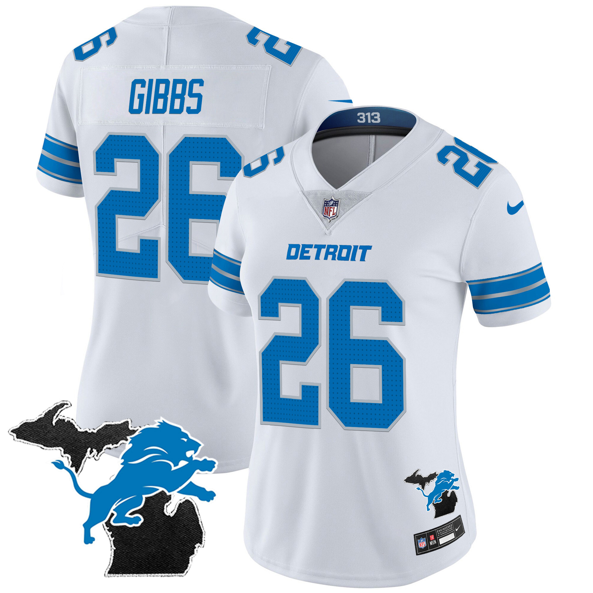 Women's Detroit Lions 2024 Michigan Patch Vapor Jersey - All Stitched - Image 21