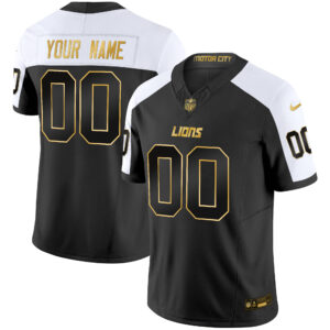 Detroit Lions 2024 Gold Vapor Limited Custom Jersey - All Stitched