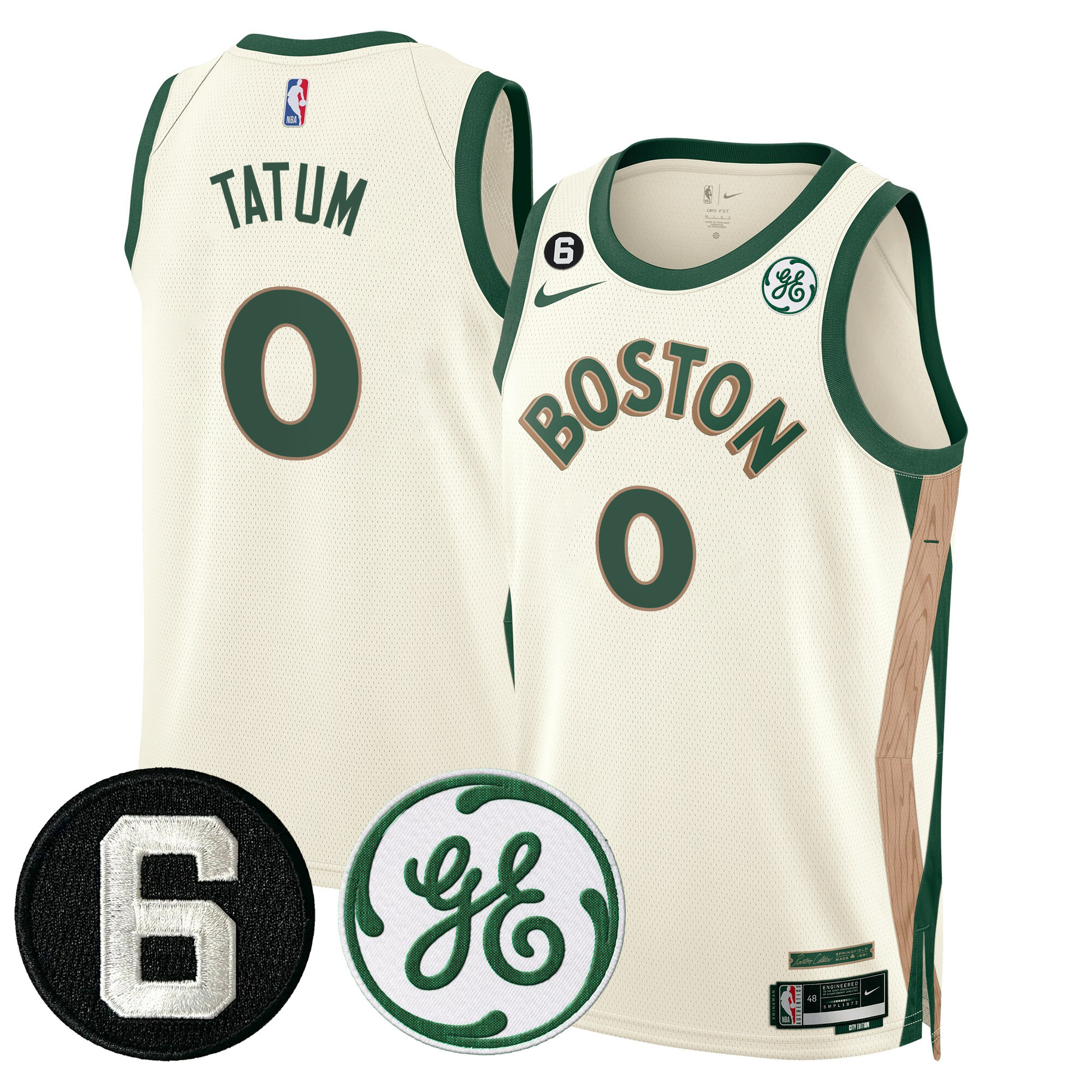 Men's Boston Celtics Bill Russell & John Havlicek Patch Jersey - All Stitched - Image 36