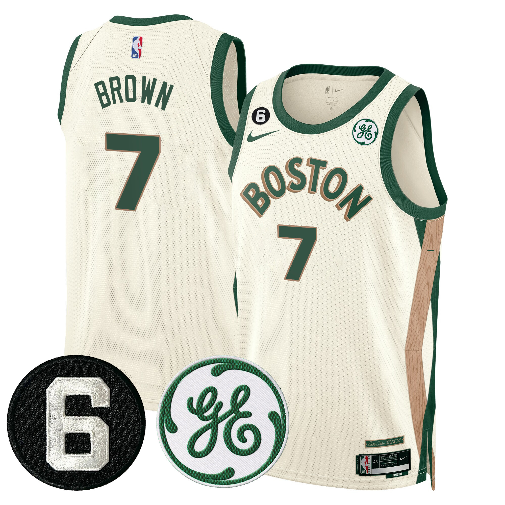 Men's Boston Celtics Bill Russell & John Havlicek Patch Jersey - All Stitched - Image 38