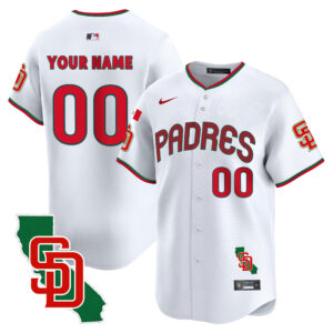 Padres Mexico California Patch Vapor Premier Limited Custom Jersey V4 – All Stitched