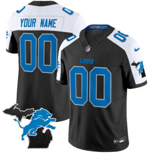 Detroit Lions 2024 Michigan Patch Vapor Limited Custom Jersey - All Stitched