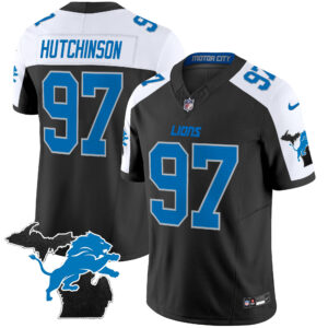 Men's Detroit Lions 2024 Michigan Patch Vapor Limited Jersey - All Stitched
