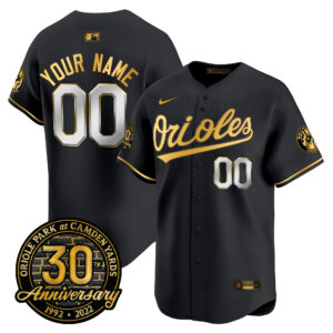 Orioles Camden Yards 30th Anniversary Patch Vapor Premier Limited Custom Jersey – All Stitched