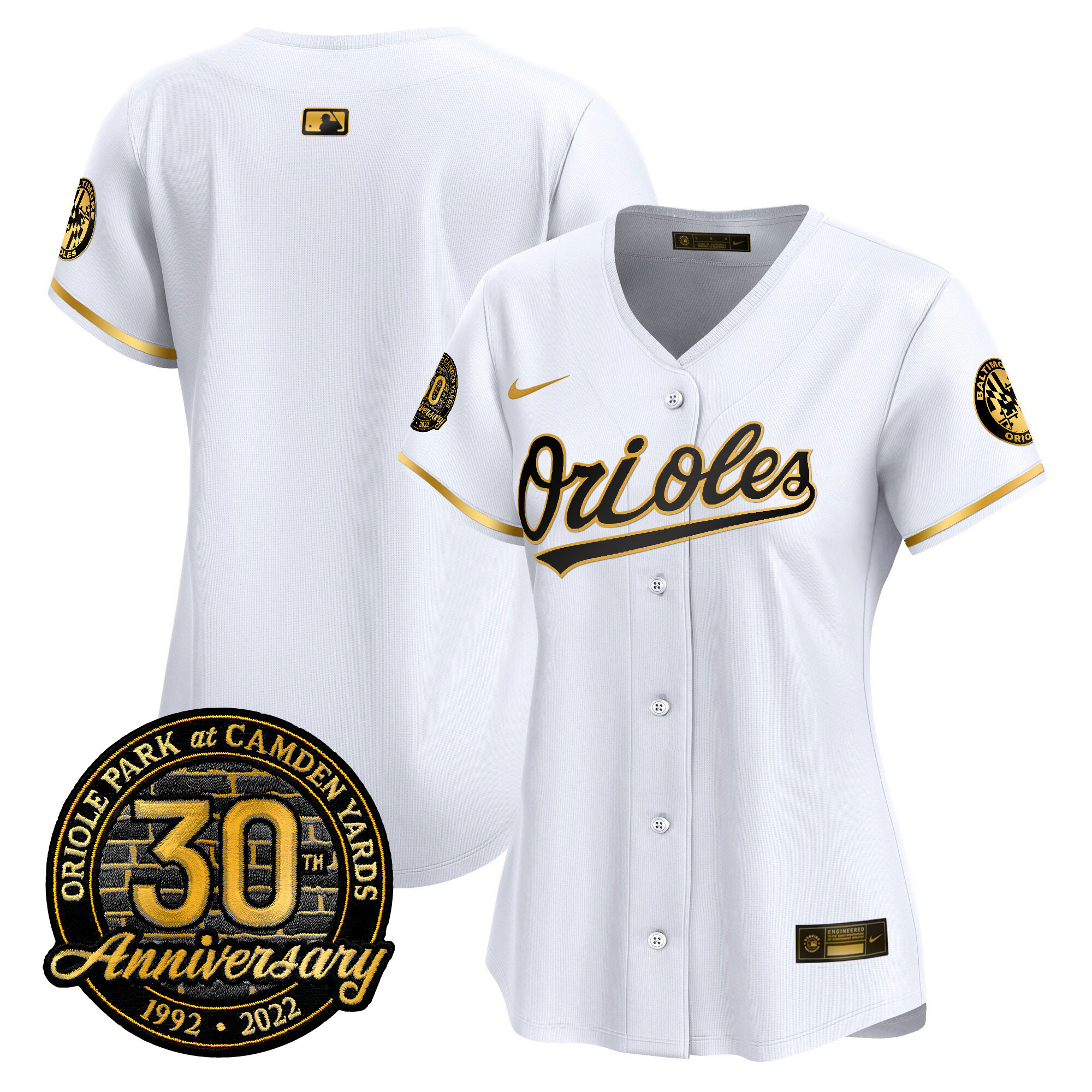 Women’s Orioles Camden Yards 30th Anniversary Patch Vapor Premier Limited Jersey – All Stitched - Image 14