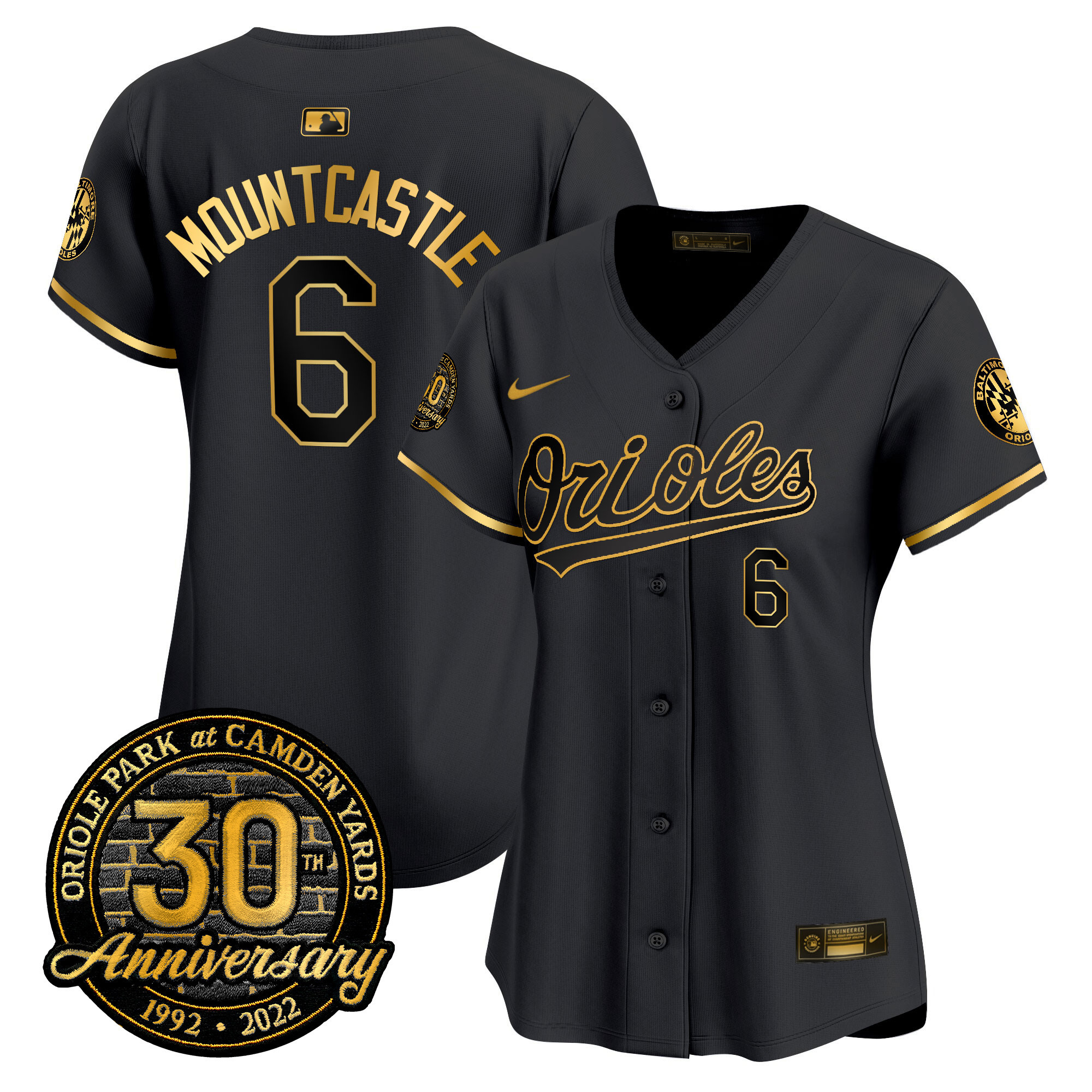 Women’s Orioles Camden Yards 30th Anniversary Patch Vapor Premier Limited Jersey – All Stitched - Image 17