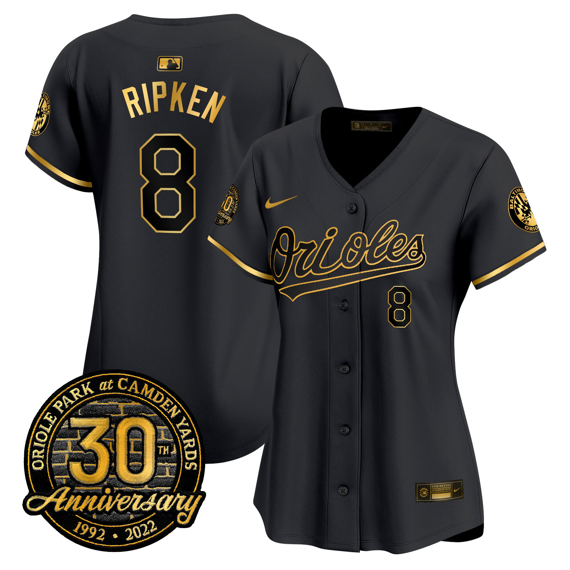 Women’s Orioles Camden Yards 30th Anniversary Patch Vapor Premier Limited Jersey – All Stitched - Image 20