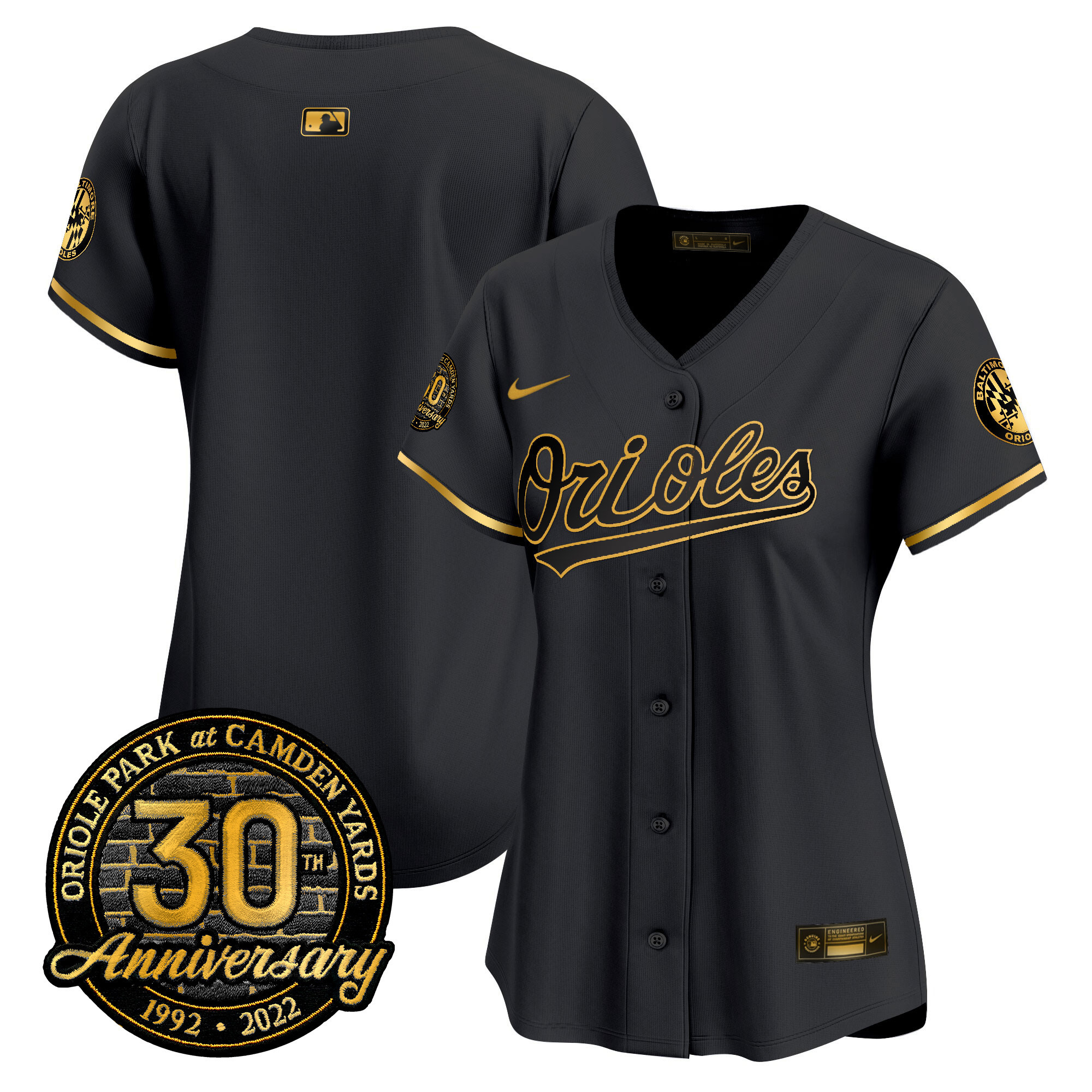 Women’s Orioles Camden Yards 30th Anniversary Patch Vapor Premier Limited Jersey – All Stitched - Image 21