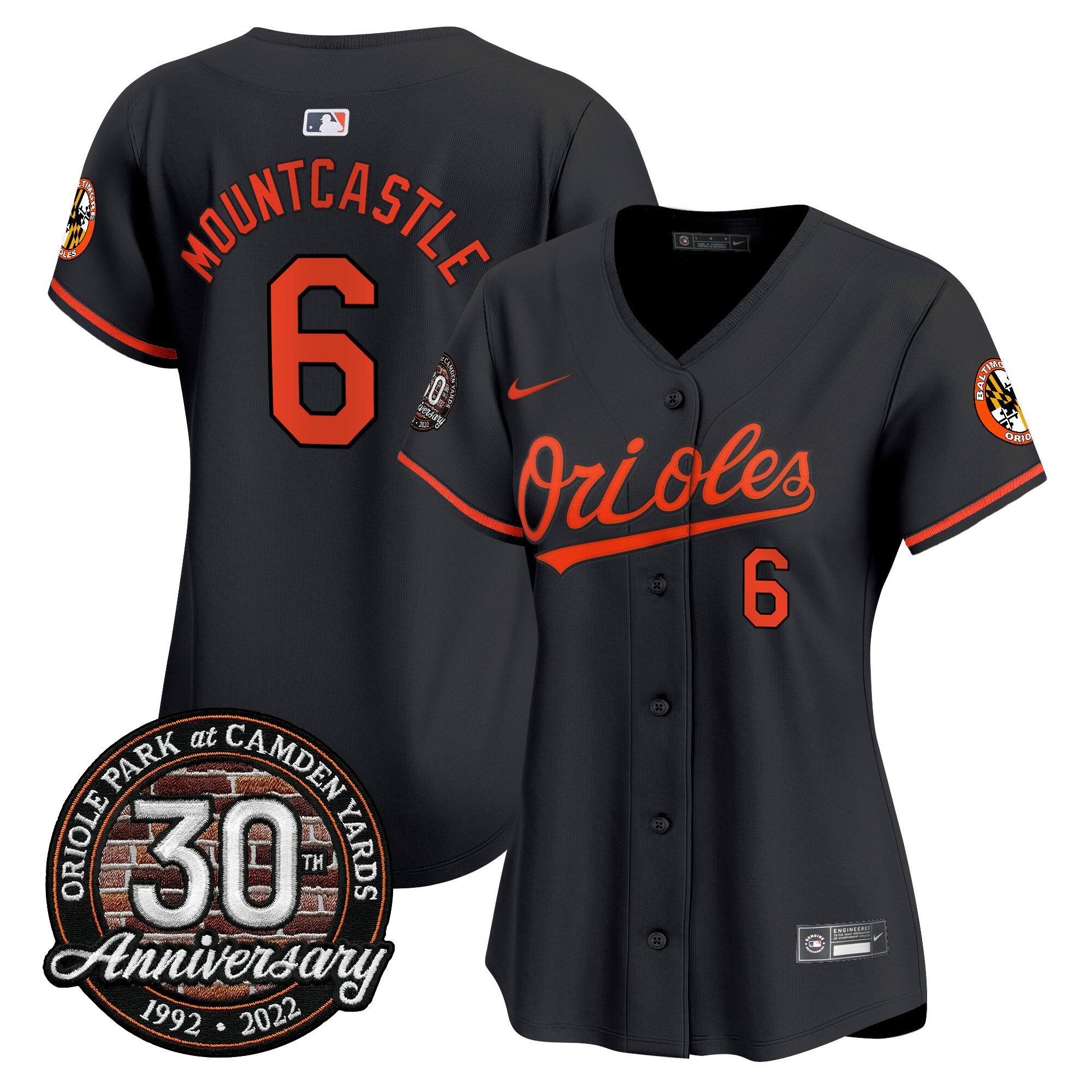 Women’s Orioles Camden Yards 30th Anniversary Patch Vapor Premier Limited Jersey – All Stitched - Image 38
