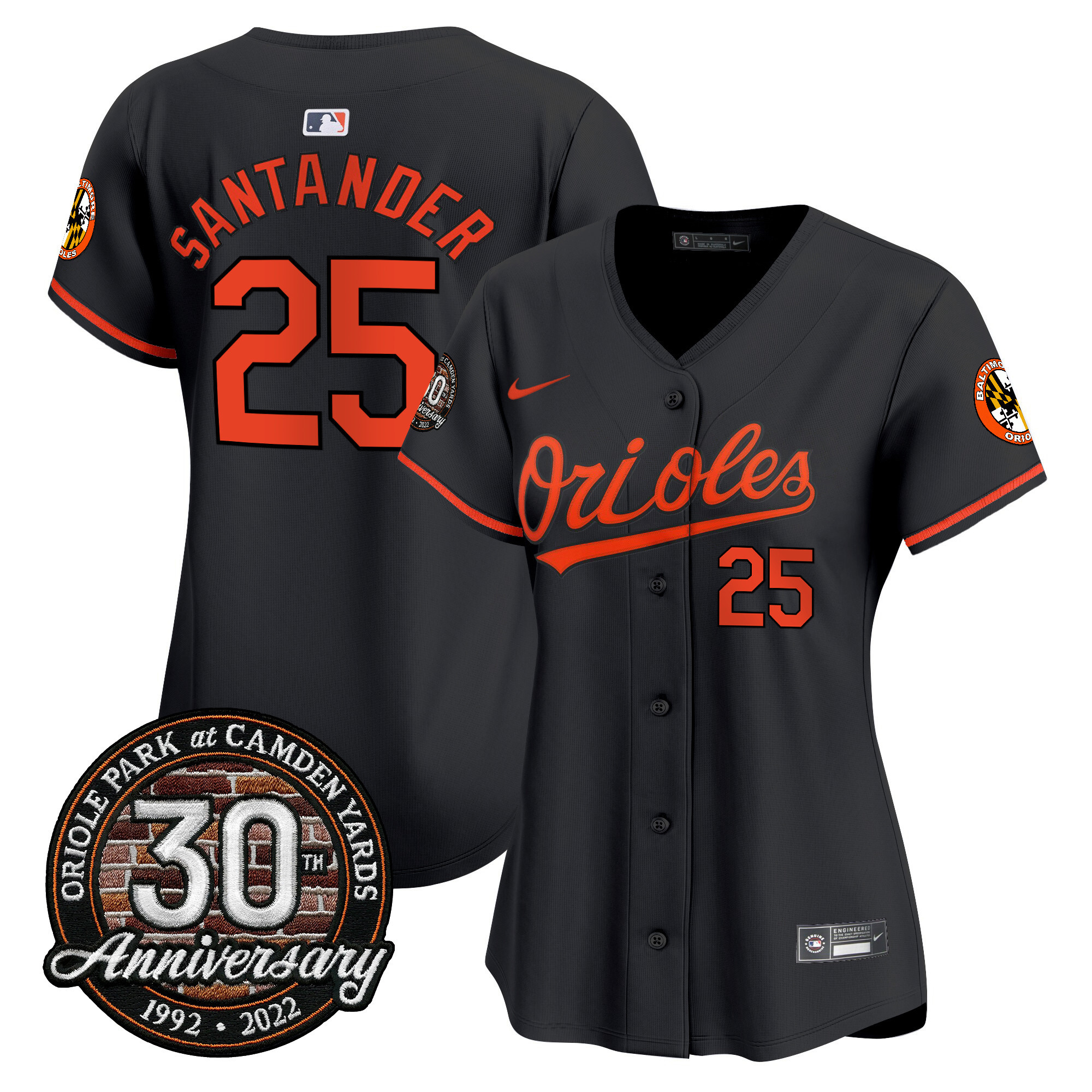 Women’s Orioles Camden Yards 30th Anniversary Patch Vapor Premier Limited Jersey – All Stitched - Image 40