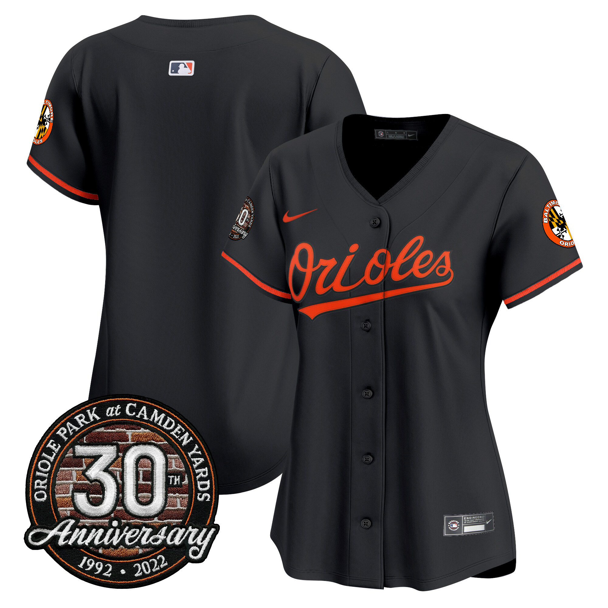 Women’s Orioles Camden Yards 30th Anniversary Patch Vapor Premier Limited Jersey – All Stitched - Image 42