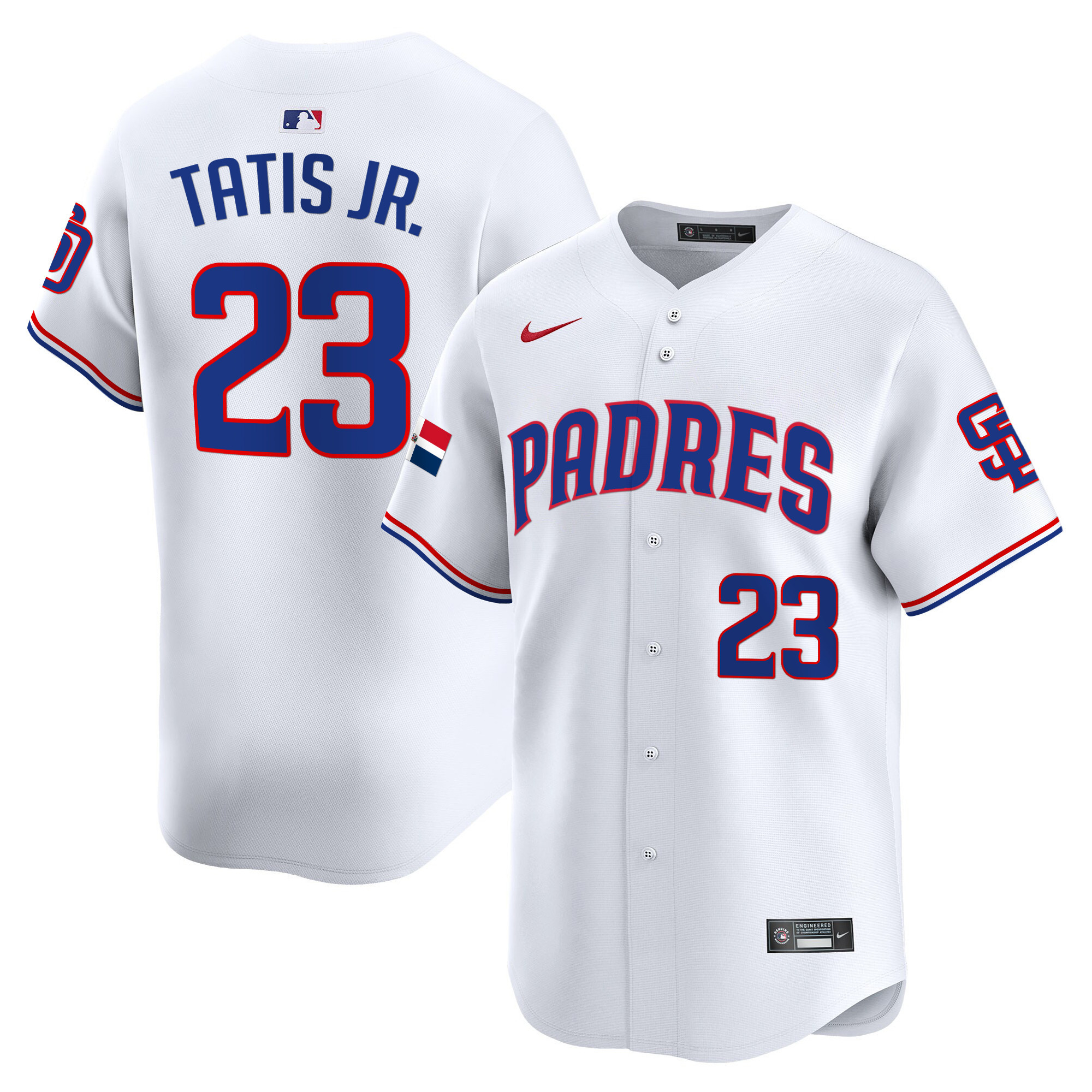 Men's Padres Dominican Republic Vapor Premier Limited Jersey - All Stitched - Image 10