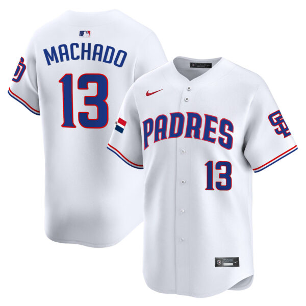 Men's Padres Dominican Republic Vapor Premier Limited Jersey - All Stitched - Image 8