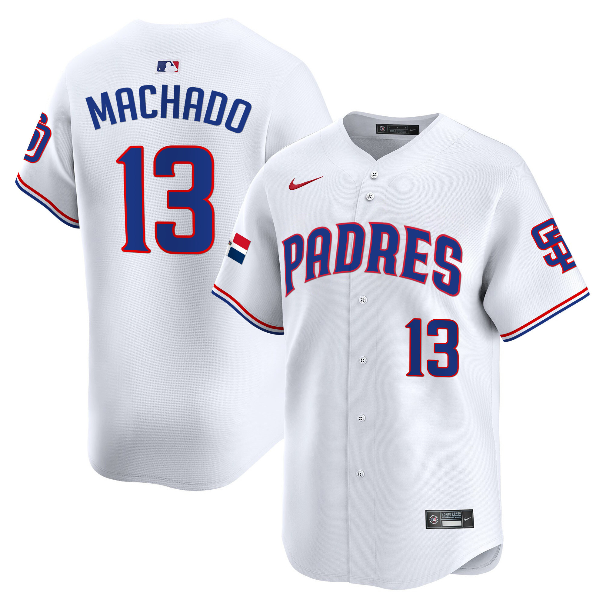 Men's Padres Dominican Republic Vapor Premier Limited Jersey - All Stitched - Image 8