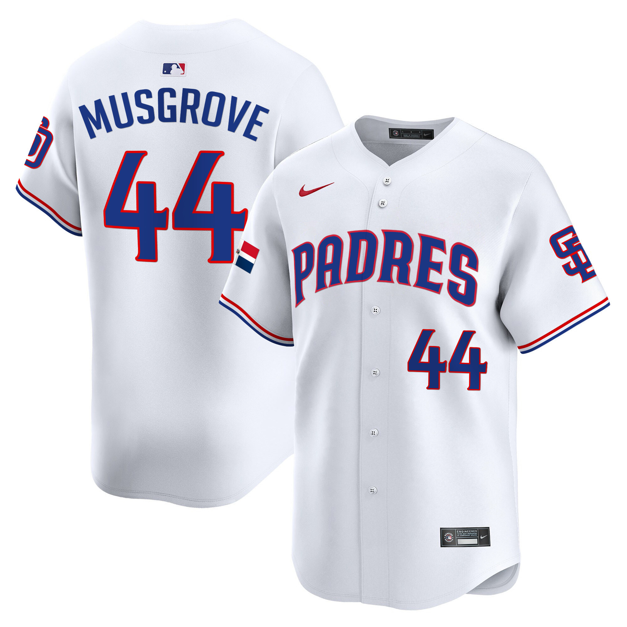 Men's Padres Dominican Republic Vapor Premier Limited Jersey - All Stitched - Image 12