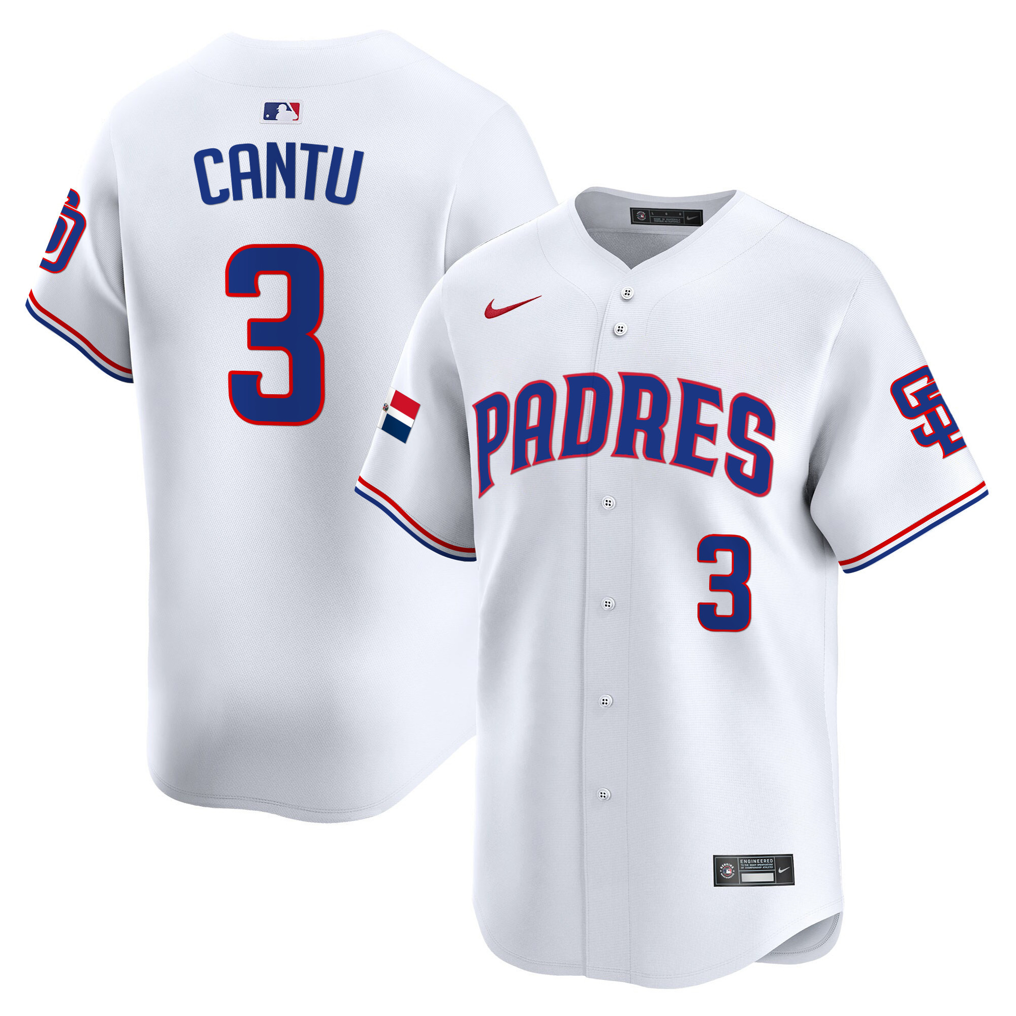 Men's Padres Dominican Republic Vapor Premier Limited Jersey - All Stitched - Image 13