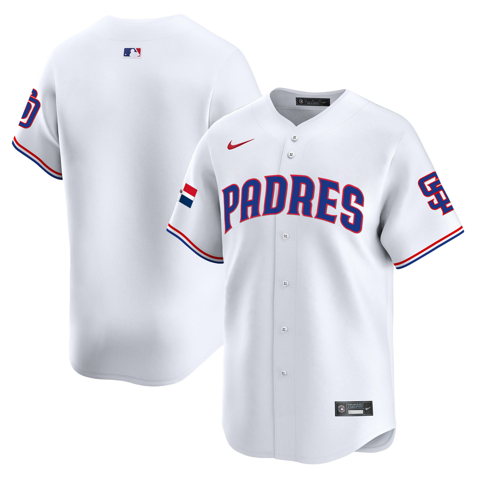 Men's Padres Dominican Republic Vapor Premier Limited Jersey - All Stitched - Image 14