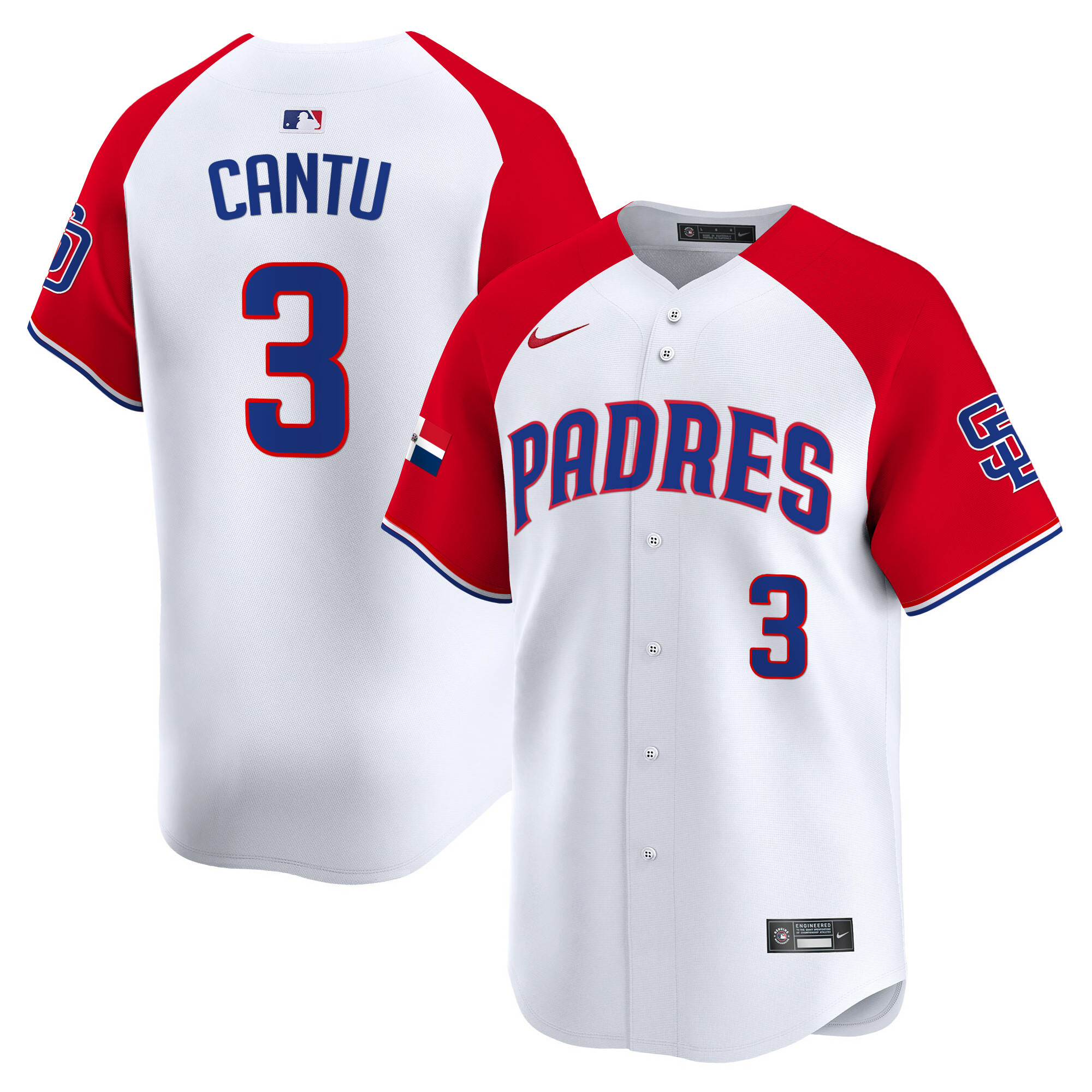 Men's Padres Dominican Republic Vapor Premier Limited Jersey - All Stitched - Image 20
