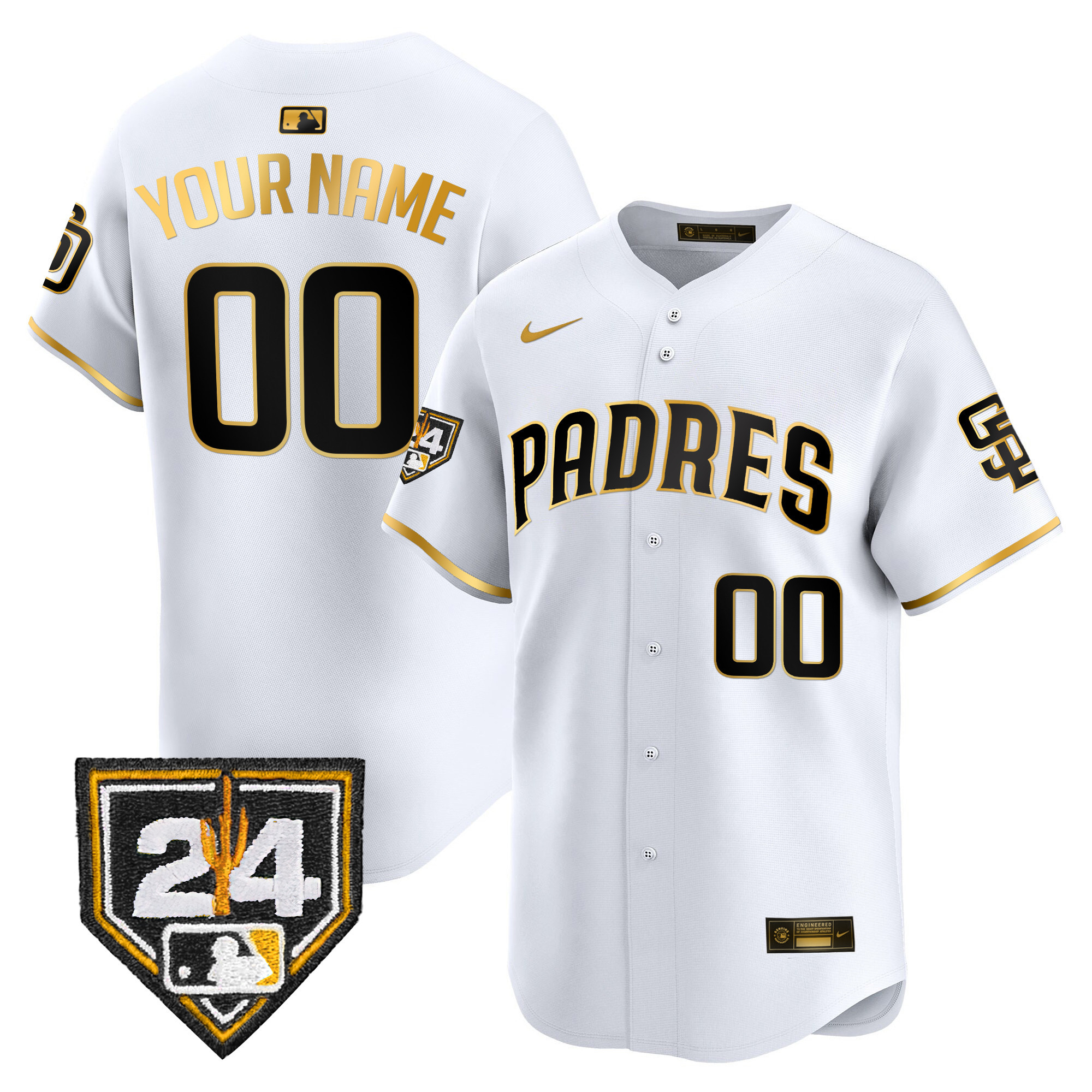 Padres 2024 Spring Training Patch Vapor Premier Limited Custom Jersey - All Stitched - Image 2