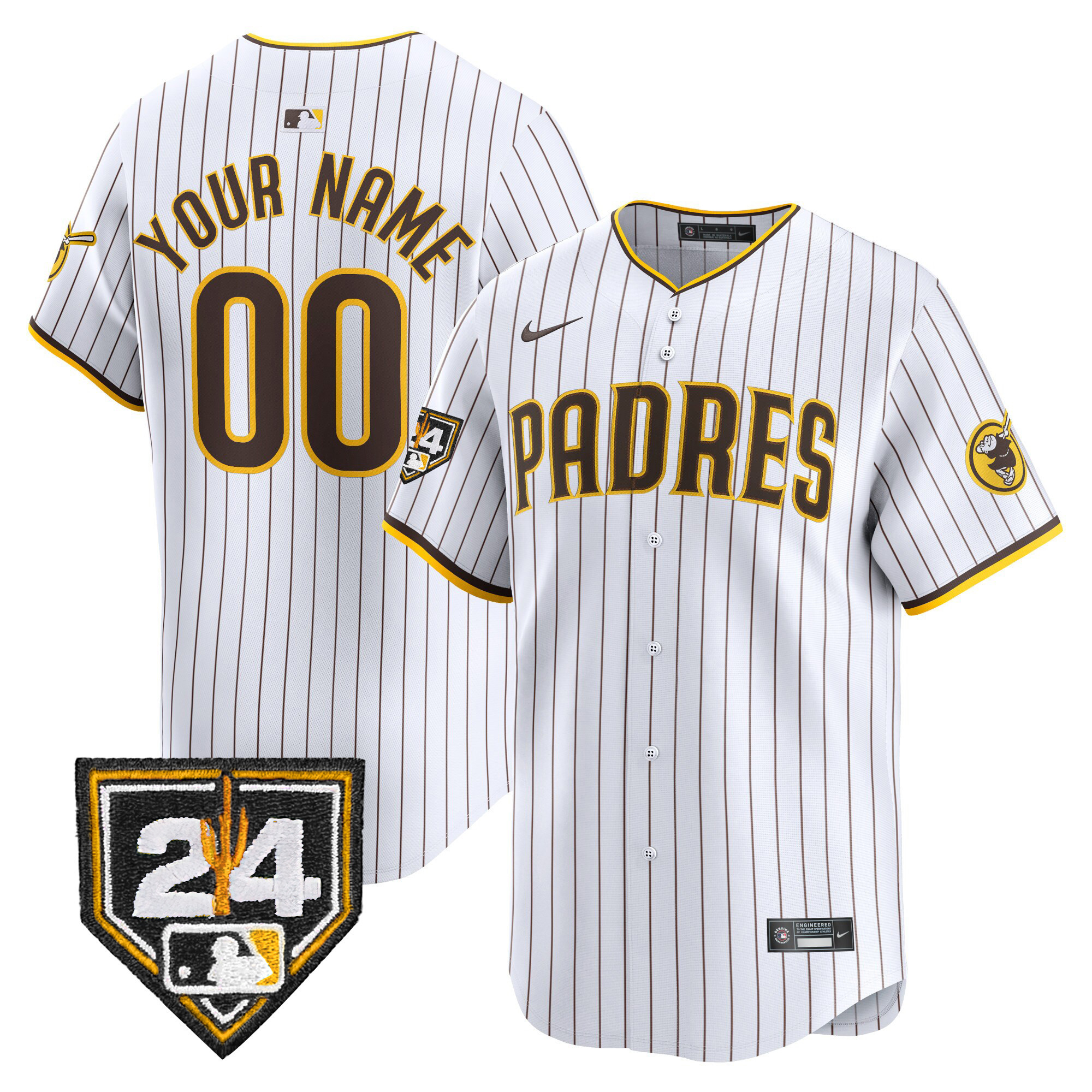 Padres 2024 Spring Training Patch Vapor Premier Limited Custom Jersey - All Stitched - Image 3