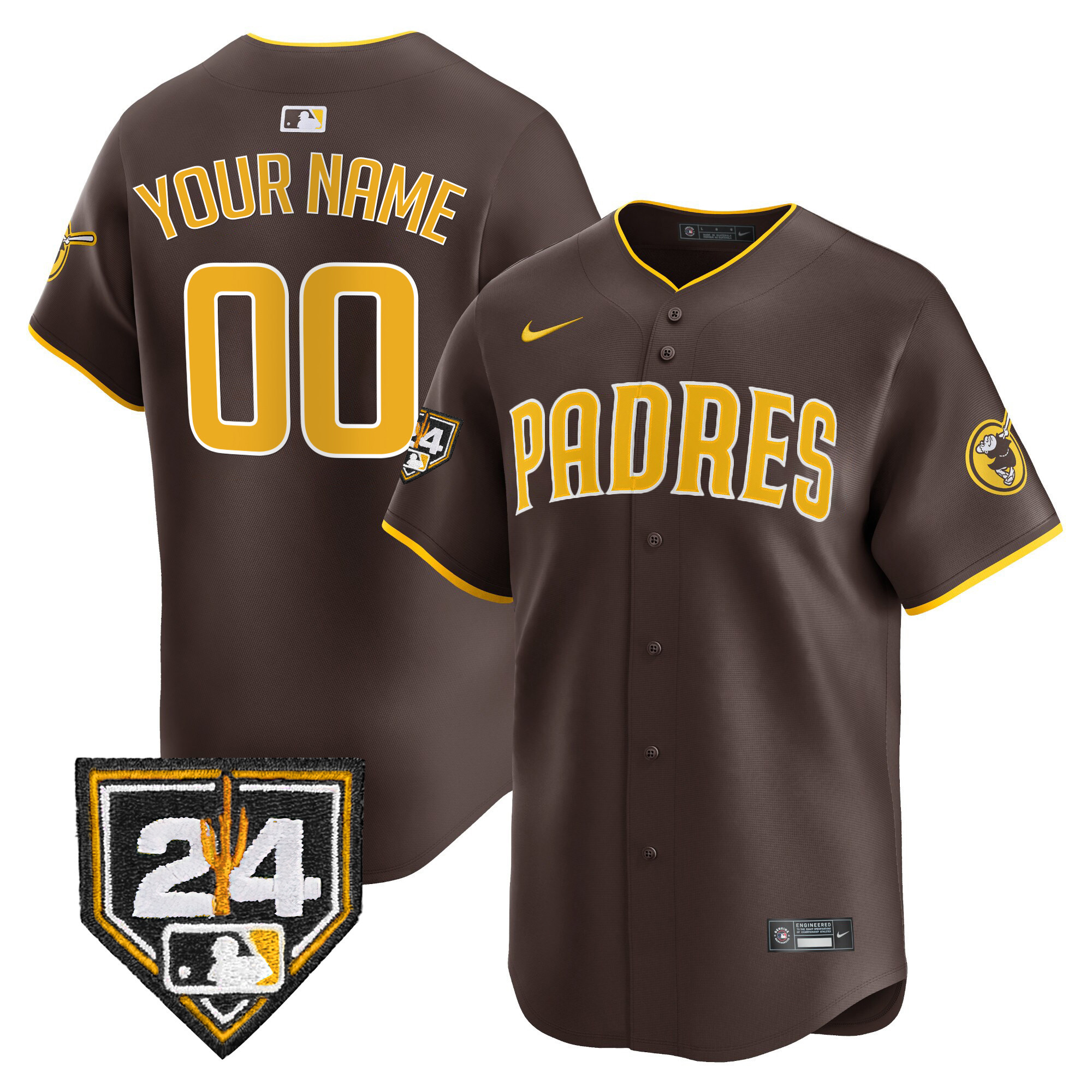 Padres 2024 Spring Training Patch Vapor Premier Limited Custom Jersey - All Stitched - Image 4