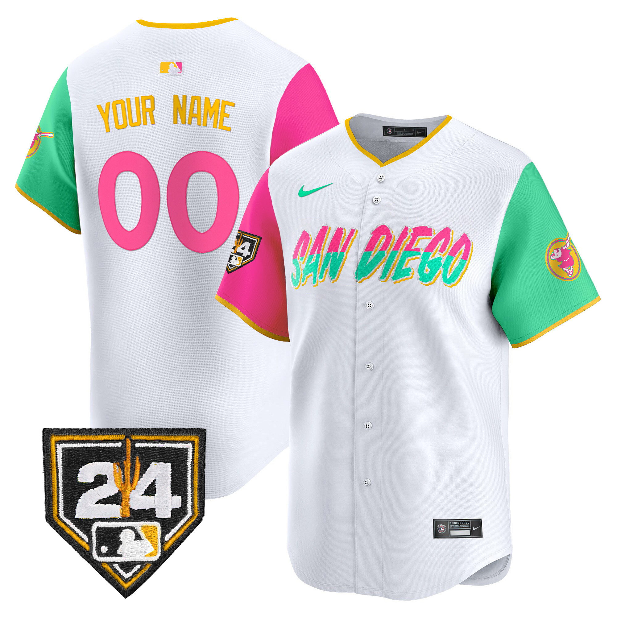 Padres 2024 Spring Training Patch Vapor Premier Limited Custom Jersey - All Stitched - Image 5