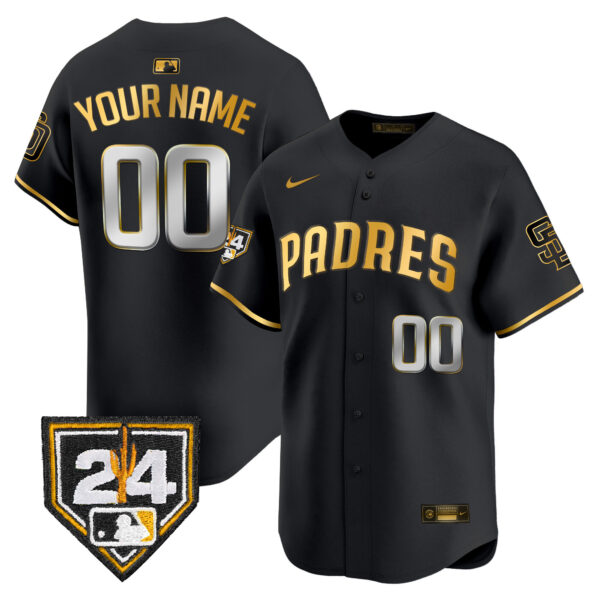 Padres 2024 Spring Training Patch Vapor Premier Limited Custom Jersey - All Stitched