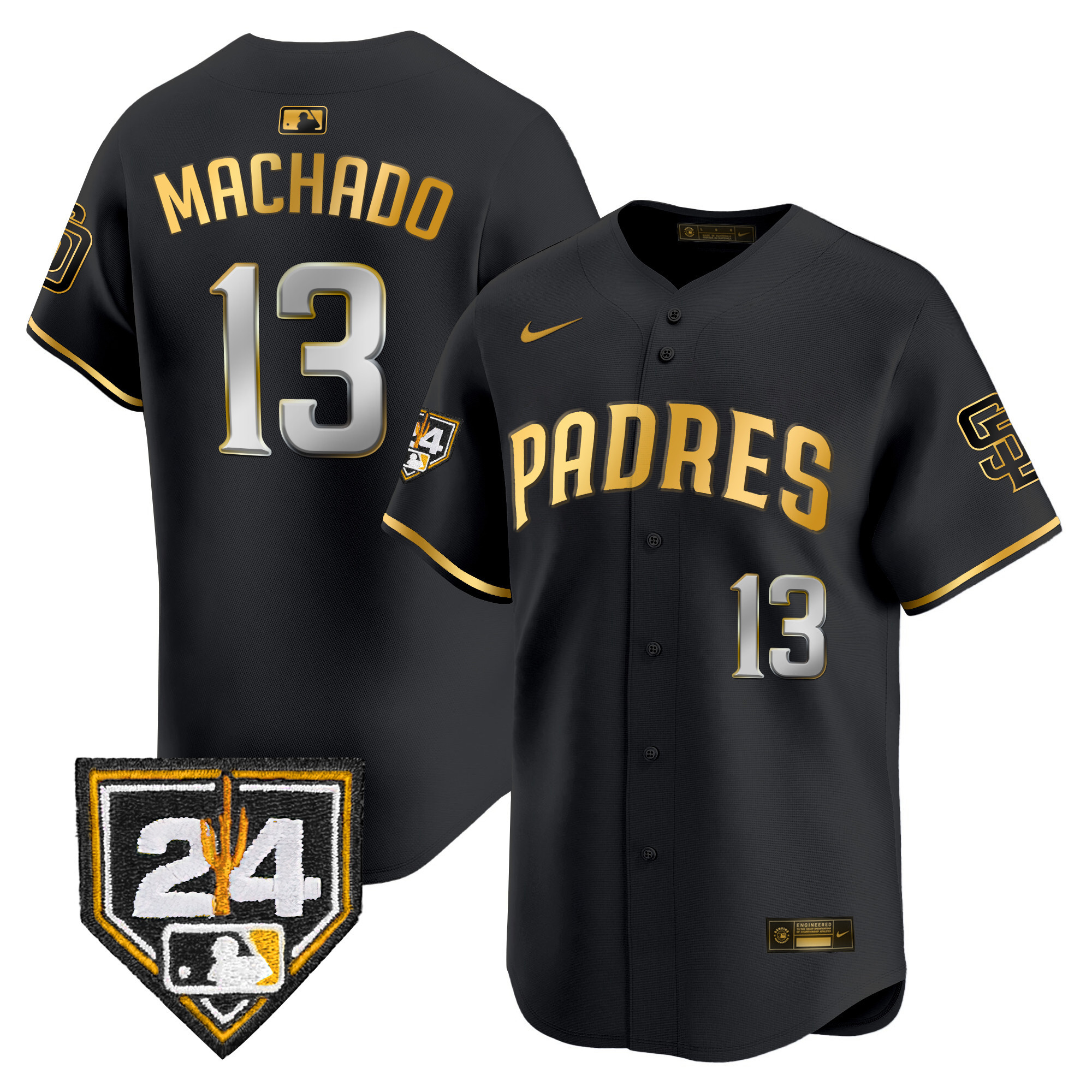 Men's Padres 2024 Spring Training Patch Vapor Premier Limited Jersey - All Stitched - Image 2