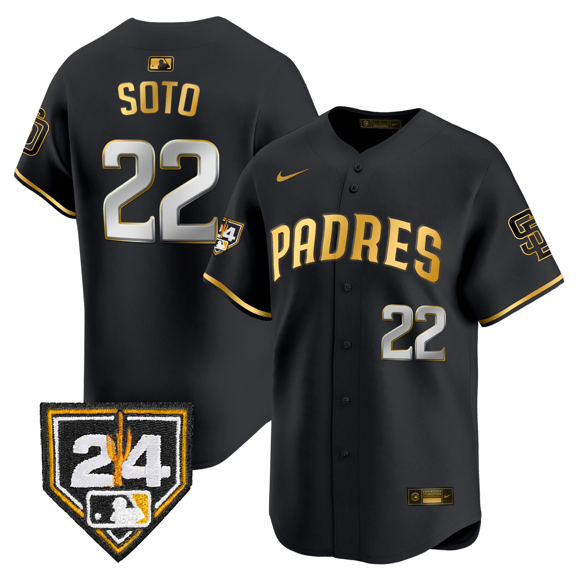 Men's Padres 2024 Spring Training Patch Vapor Premier Limited Jersey - All Stitched - Image 3