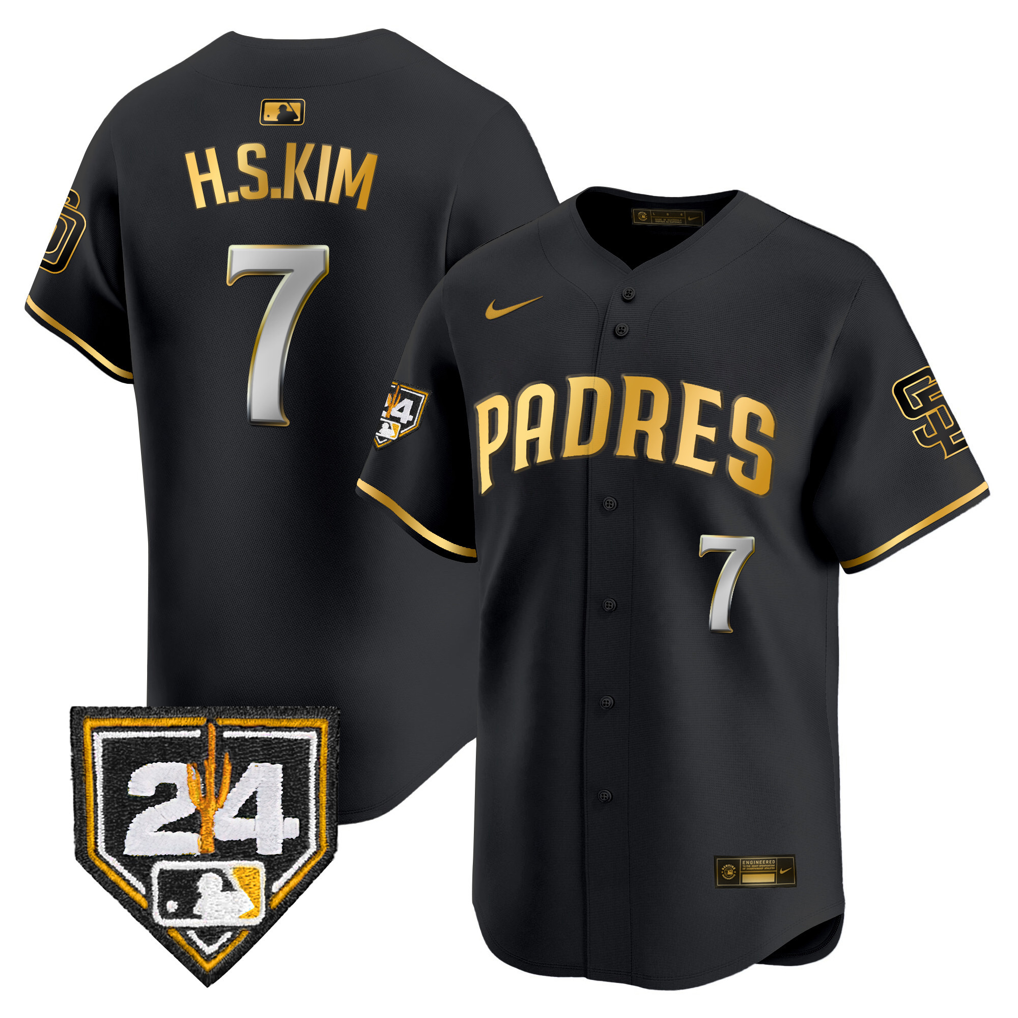 Men's Padres 2024 Spring Training Patch Vapor Premier Limited Jersey - All Stitched - Image 4