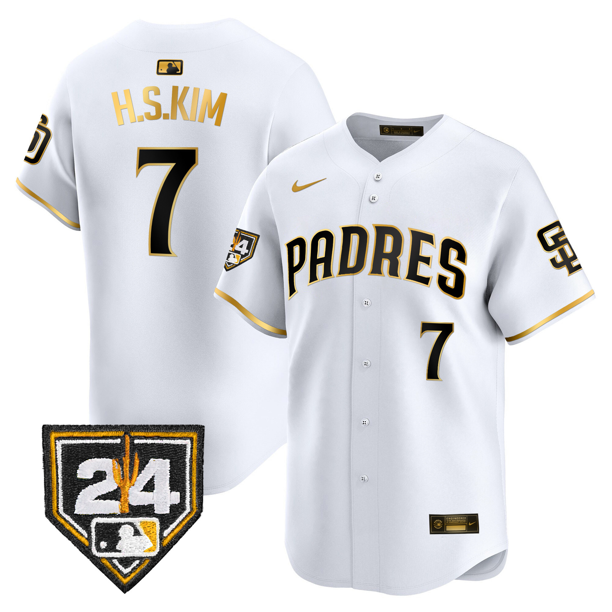 Men's Padres 2024 Spring Training Patch Vapor Premier Limited Jersey - All Stitched - Image 10