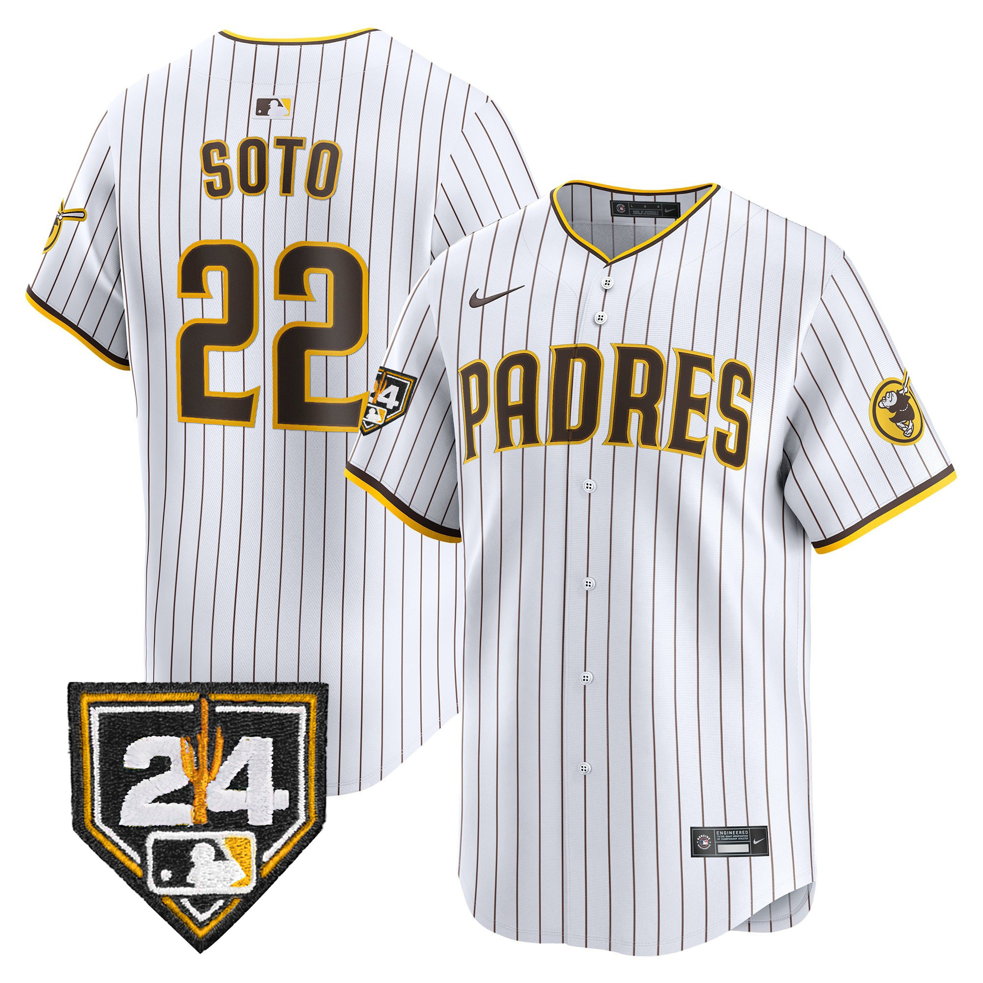 Men's Padres 2024 Spring Training Patch Vapor Premier Limited Jersey - All Stitched - Image 15