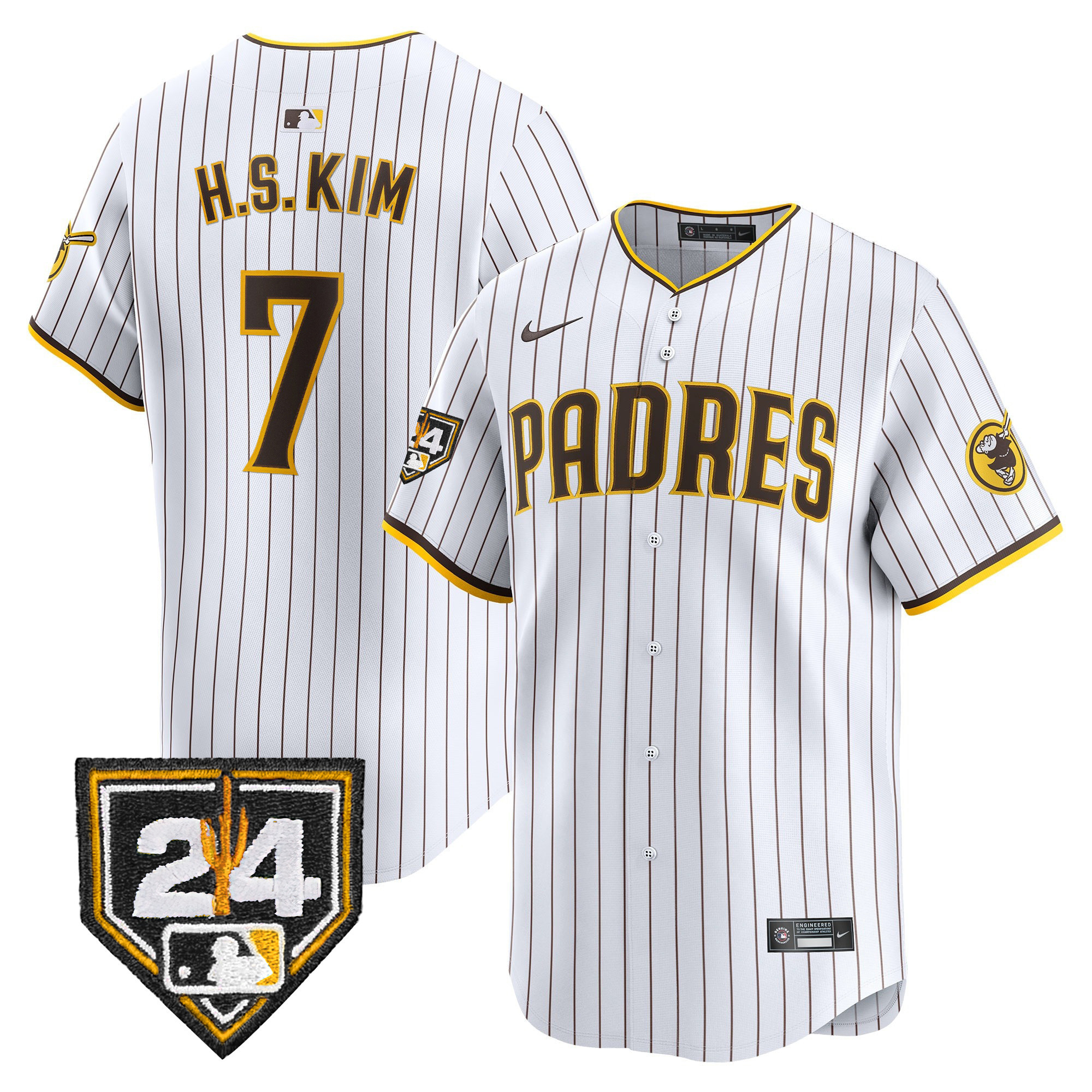 Men's Padres 2024 Spring Training Patch Vapor Premier Limited Jersey - All Stitched - Image 16
