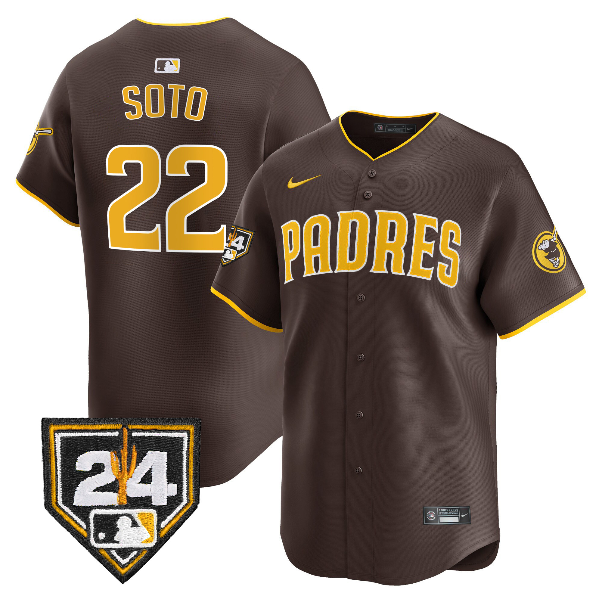 Men's Padres 2024 Spring Training Patch Vapor Premier Limited Jersey - All Stitched - Image 21