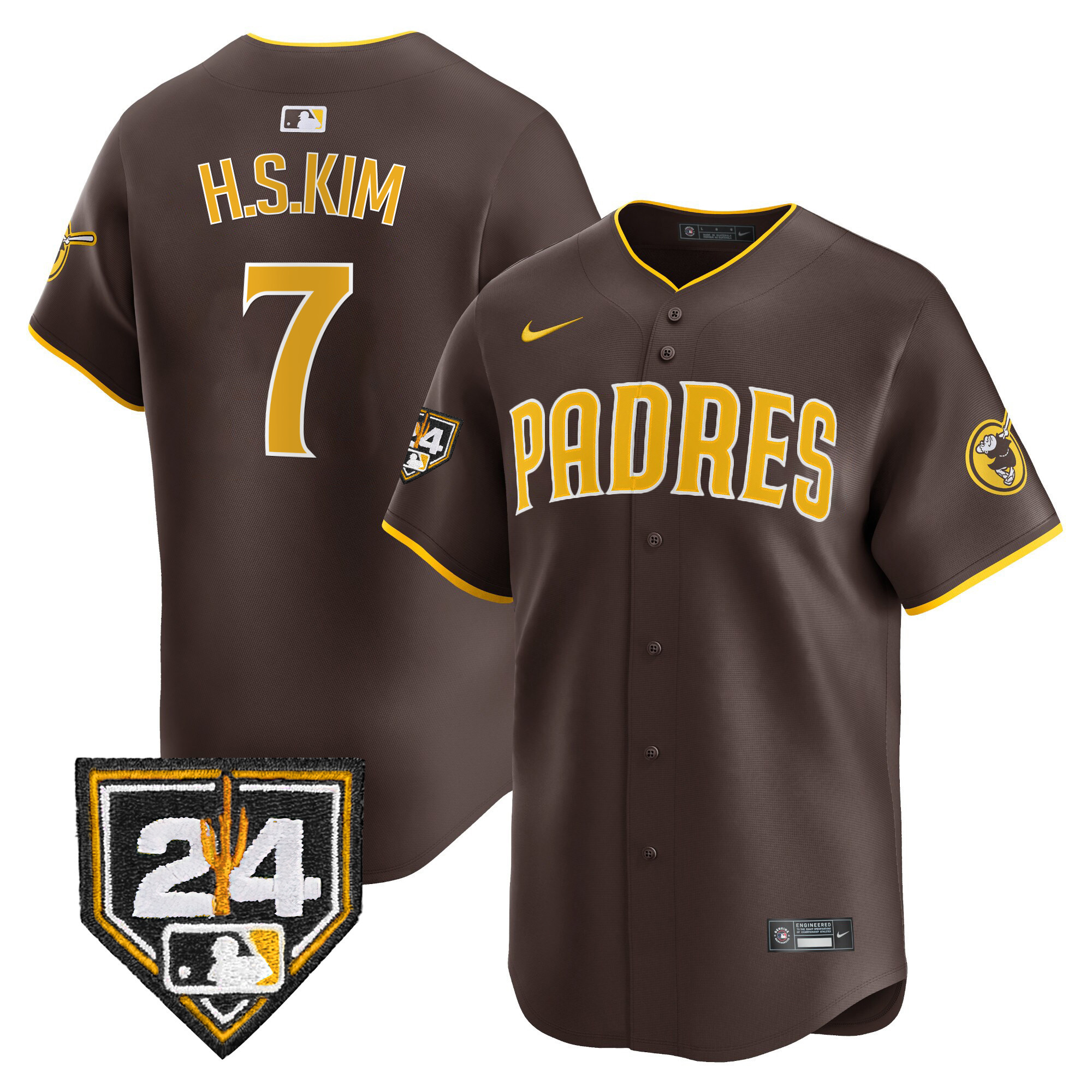 Men's Padres 2024 Spring Training Patch Vapor Premier Limited Jersey - All Stitched - Image 22
