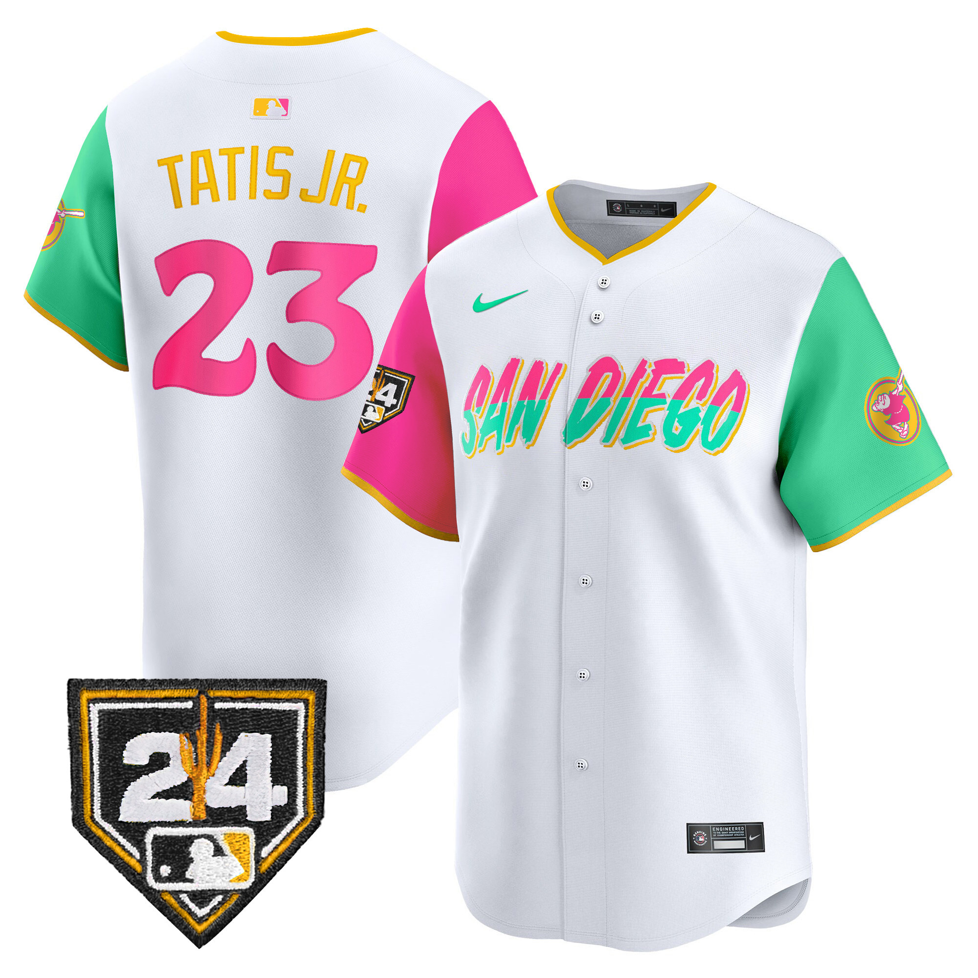 Men's Padres 2024 Spring Training Patch Vapor Premier Limited Jersey - All Stitched - Image 25