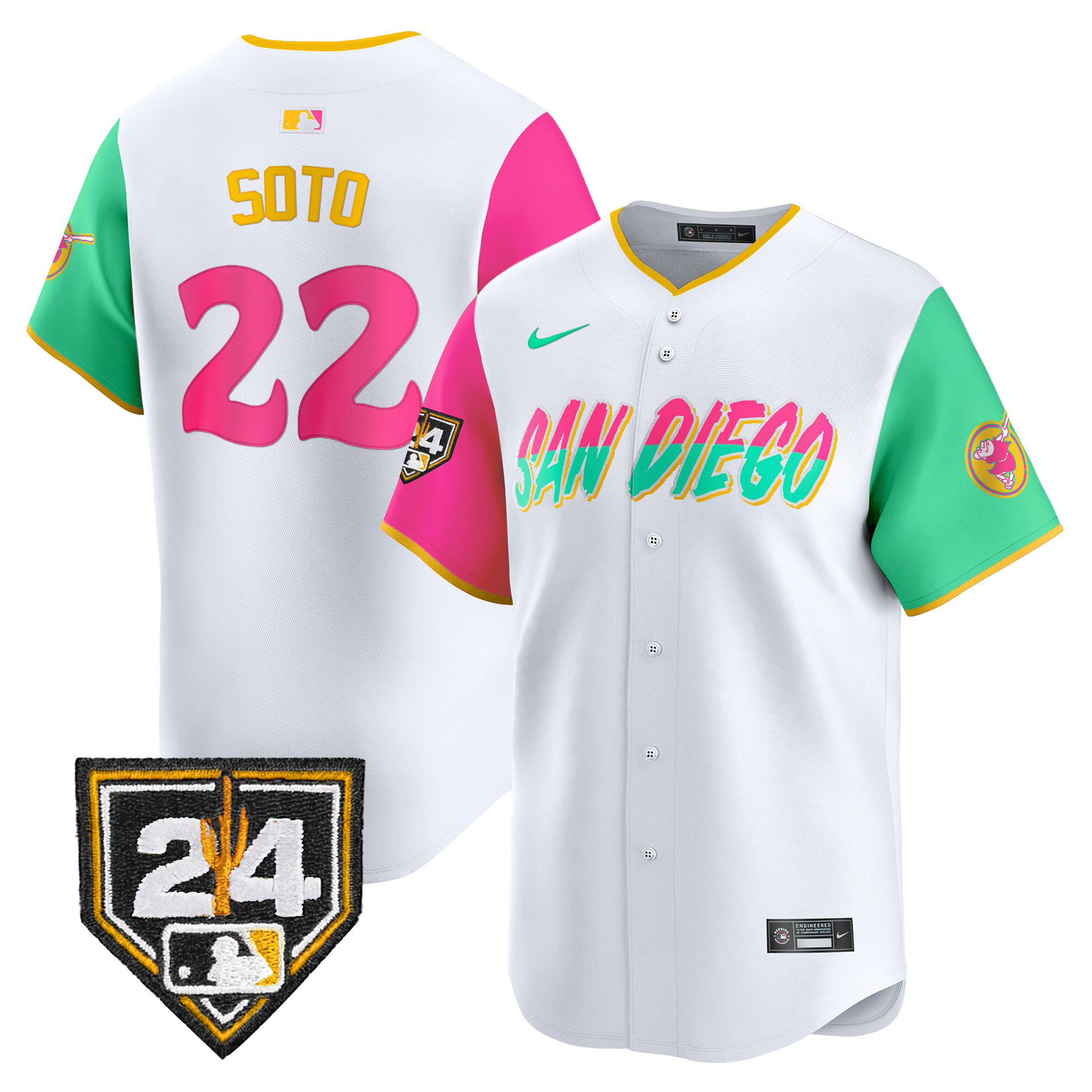 Men's Padres 2024 Spring Training Patch Vapor Premier Limited Jersey - All Stitched - Image 27