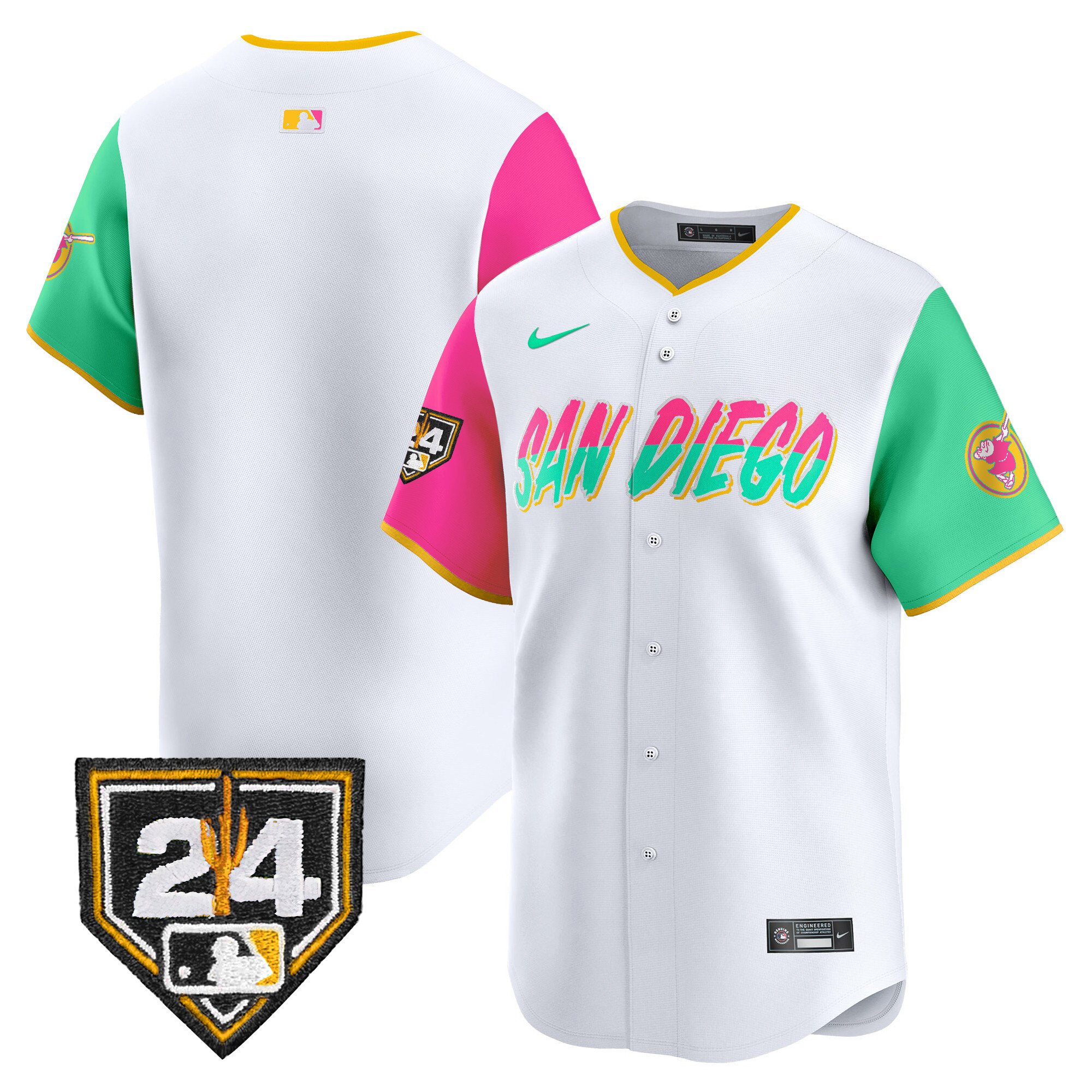 Men's Padres 2024 Spring Training Patch Vapor Premier Limited Jersey - All Stitched - Image 30
