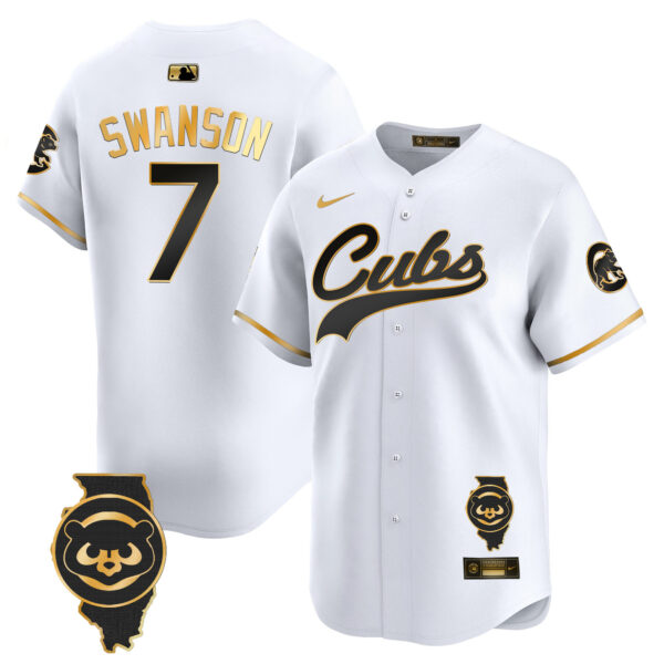 Men's Chicago Cubs Illinois Patch Vapor Premier Limited Jersey - All Stitched - Image 9