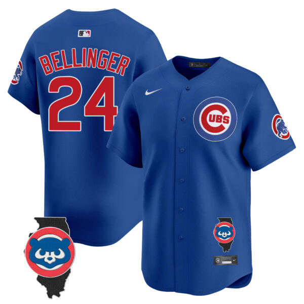 Men's Chicago Cubs Illinois Patch Vapor Premier Limited Jersey V2 - All Stitched - Image 18